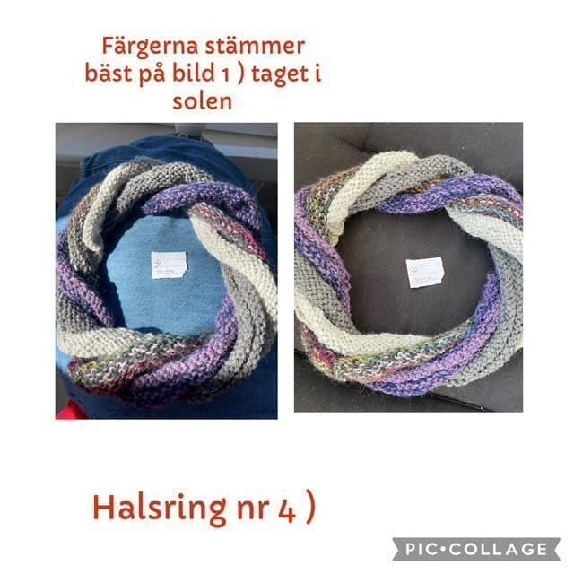 Halsring Halskrage Halssnurra Halssjal Alpaca Hantverk stickad 4