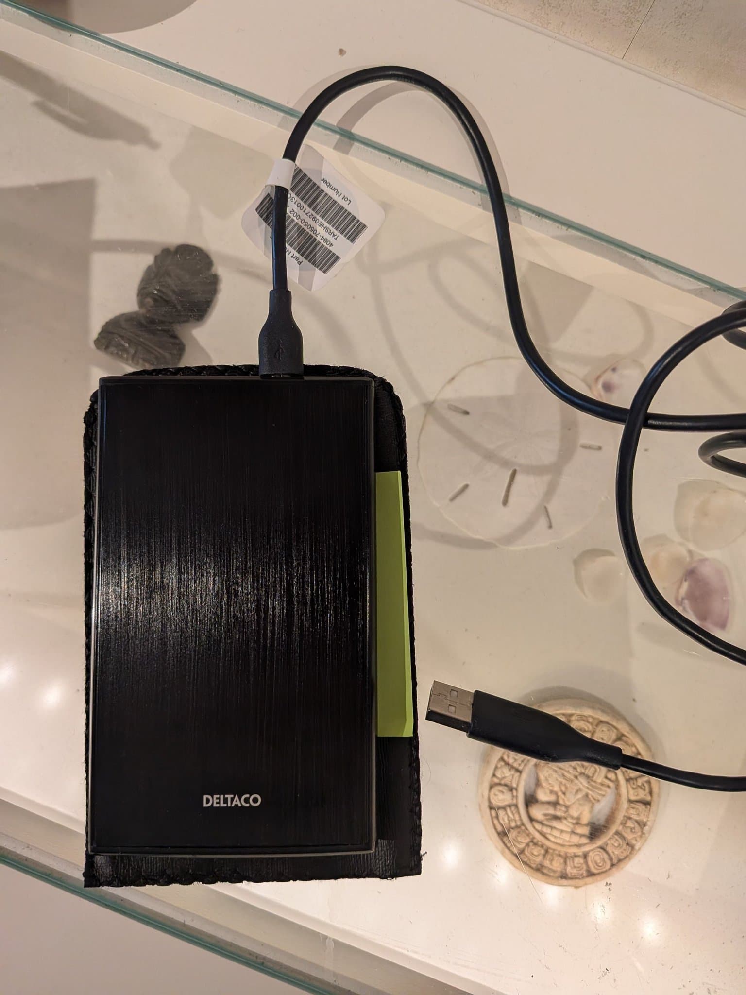 Extern Hårddisk 80GB Deltaco med läderfodral