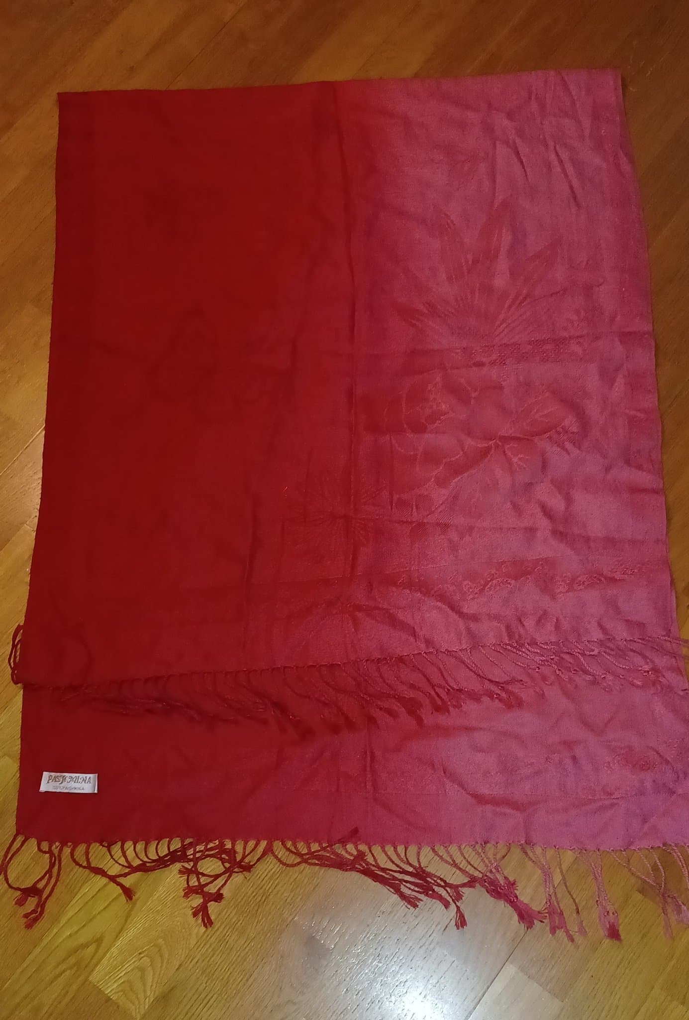 Pashmina röd sjal