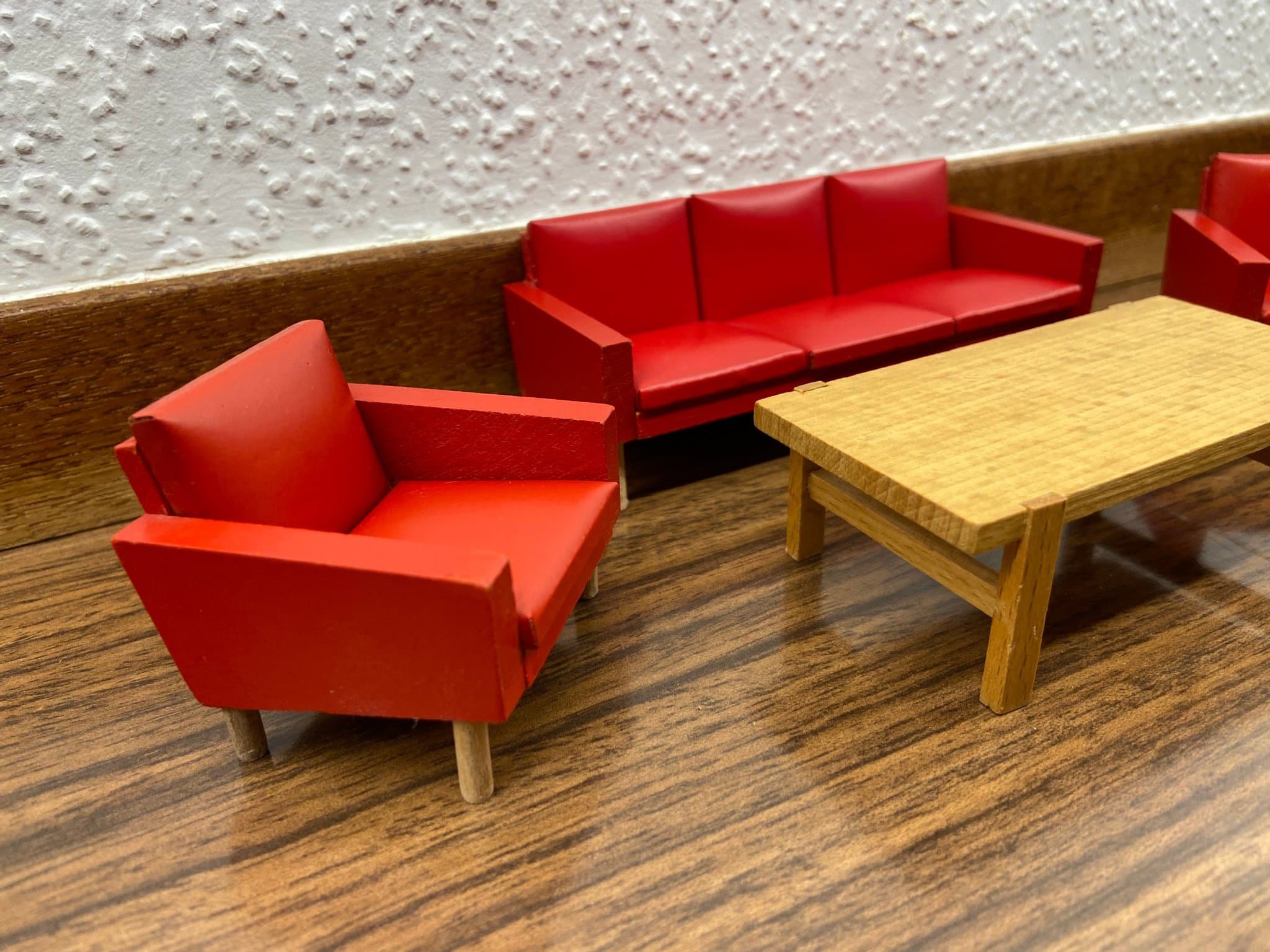 Lundby - Soffa - Fåtölj - Soffbord - Dockskåp