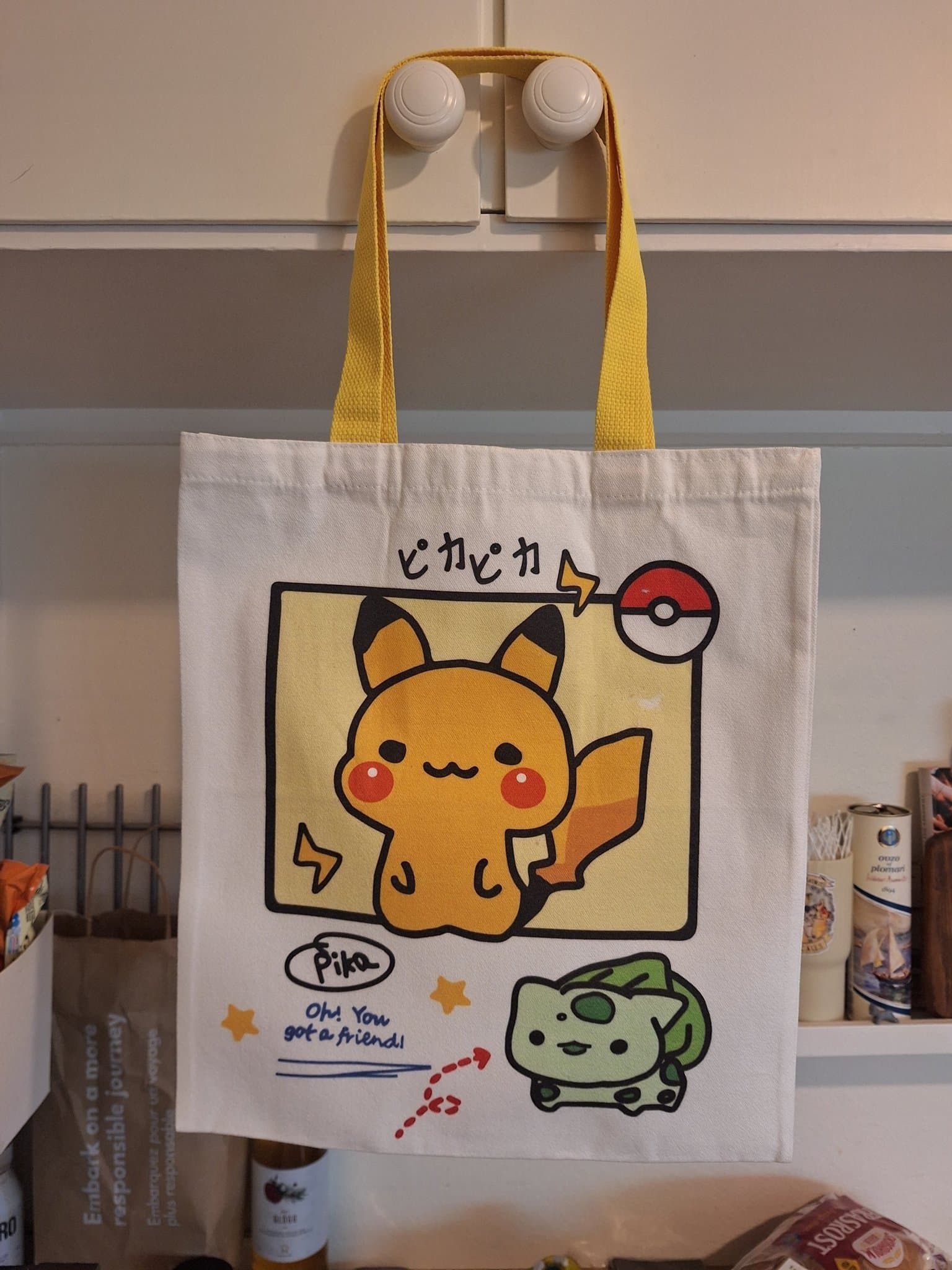 Pokemon - Pikachu Bulbasaur - Tygpåse Tygväska