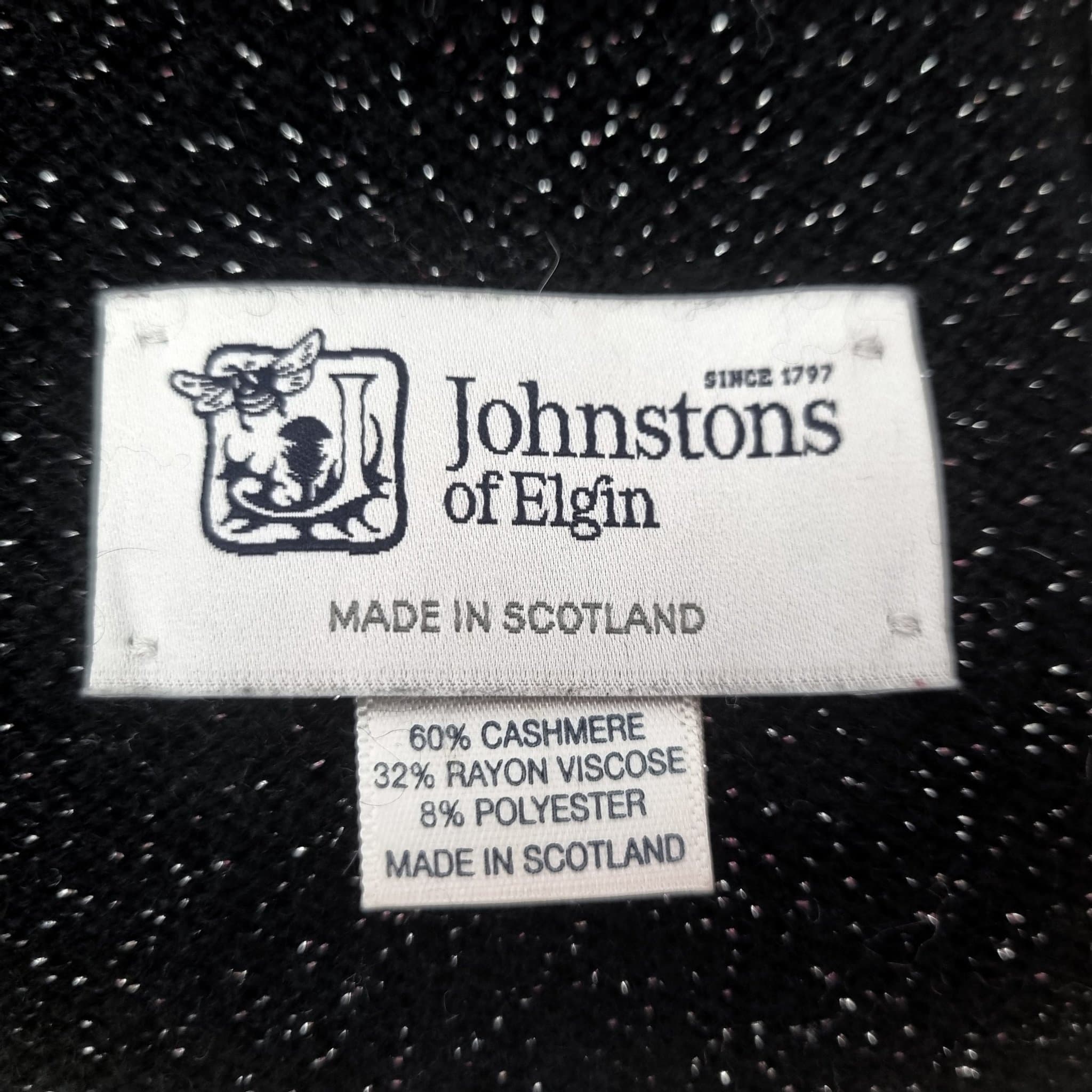 Johnstons Cashmere Kashmir Halsduk Lurex Glitter Stole Scarf - NYPRIS 4000 kr