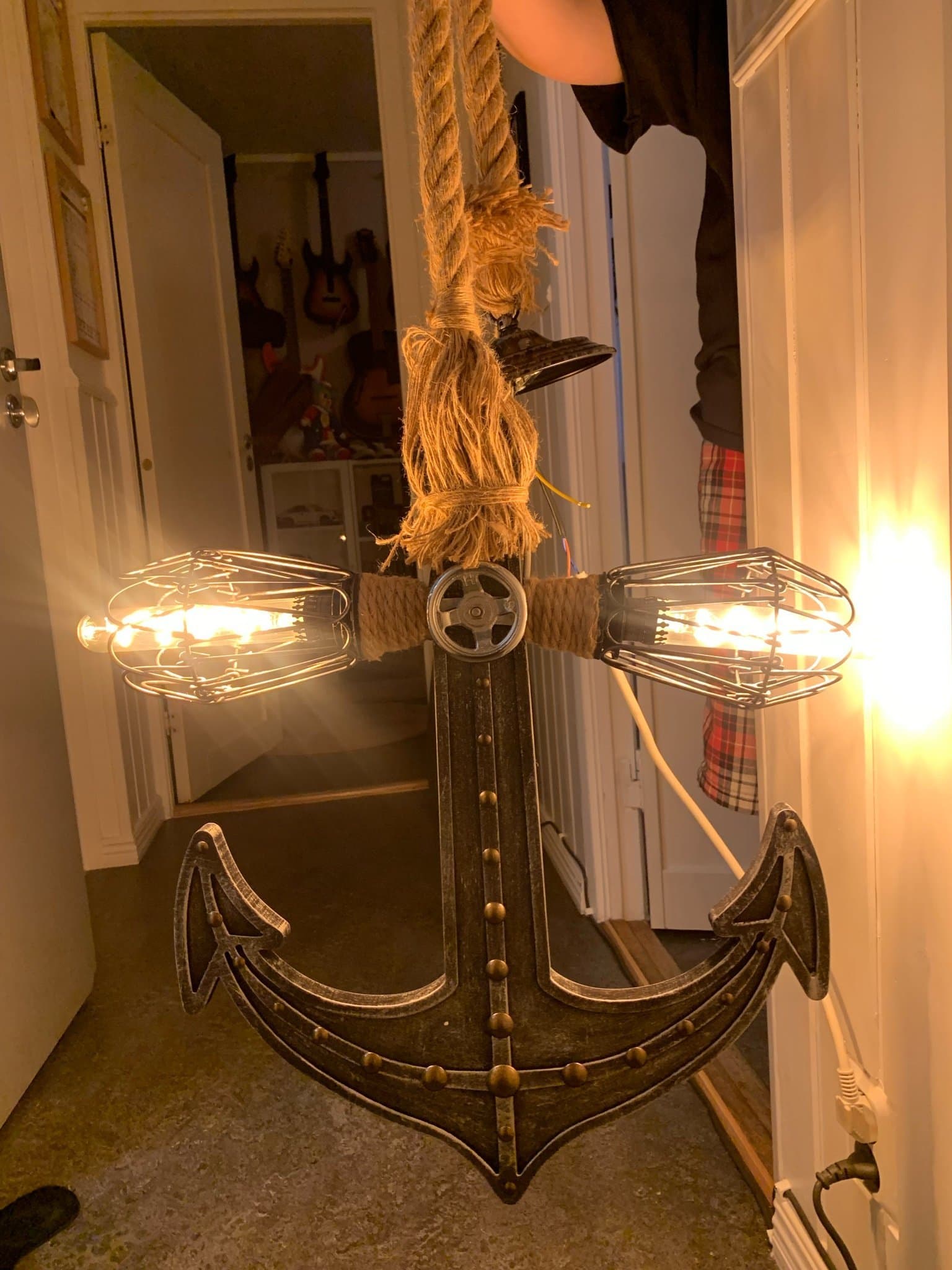 Ankarlampa i industriell stil