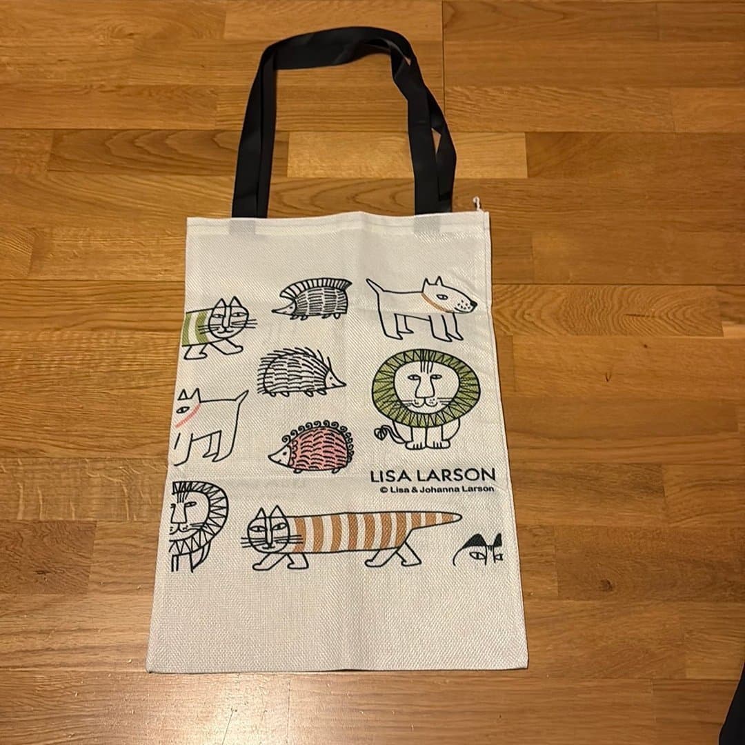 Kasse i tyg med olika djur motiv, Ny!