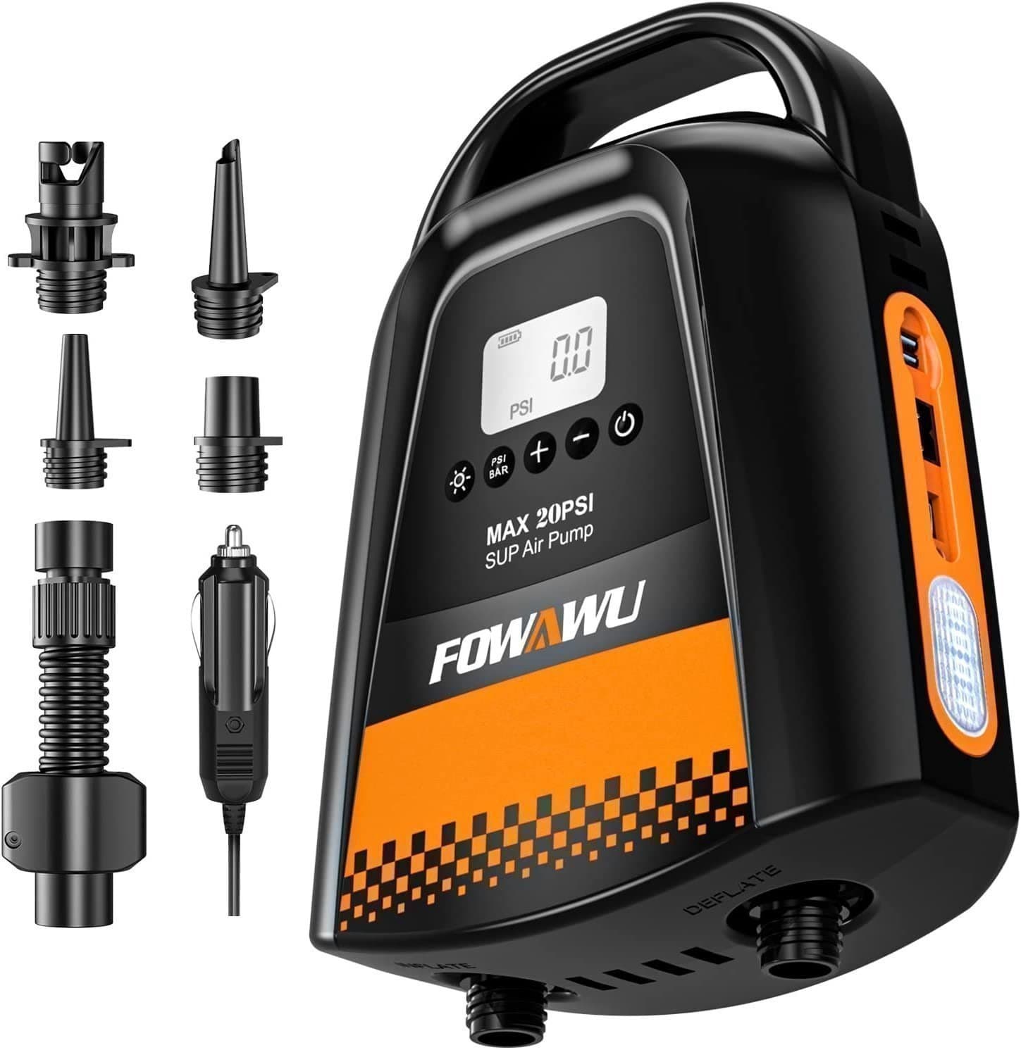 Ny Oanvänd Suppump Inbyggt Batteri Luftpump Powerbank Sup Pump Ficklampa