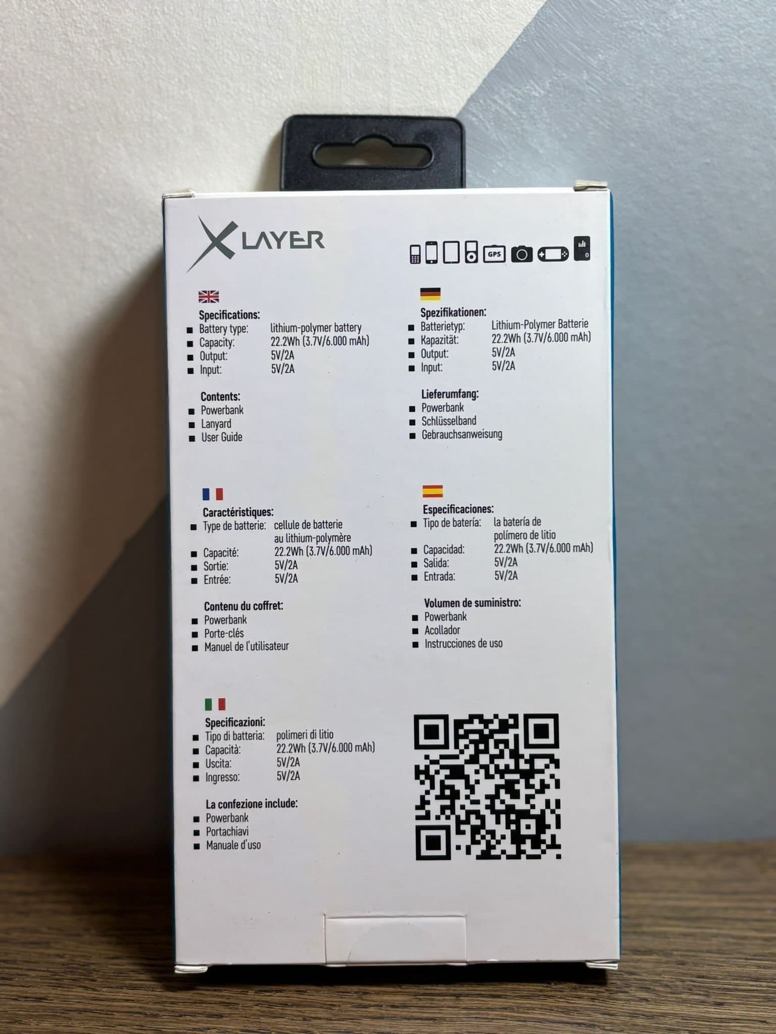 Powerbank 6000 mAh – Extern Batteripack för Smartphon