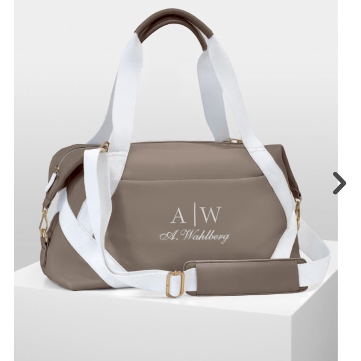 Duffle bag med namn, Nougat - Pristine väska Rofa design