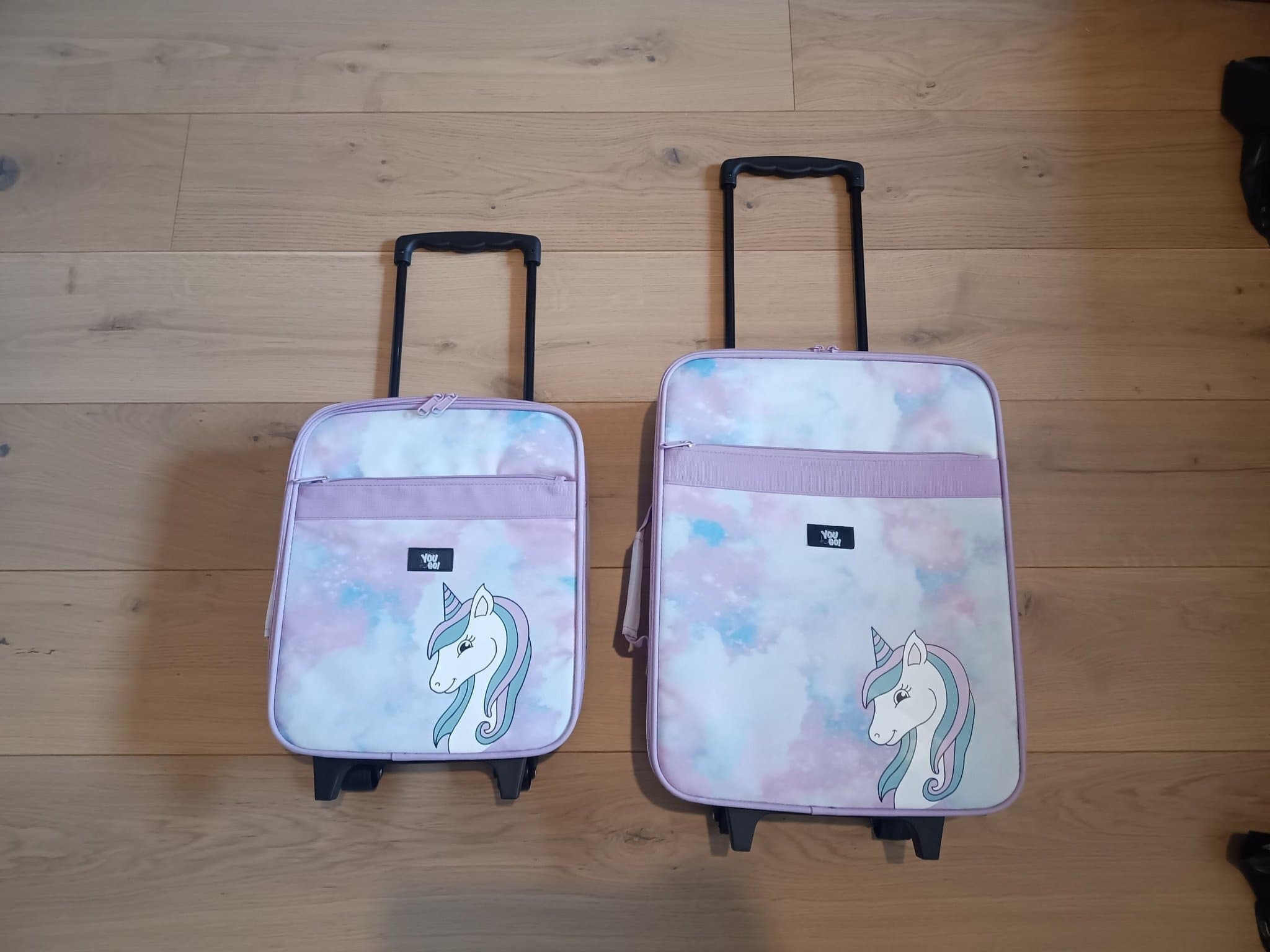 Resväskor för barn, 2-pack, enhörningsmotiv