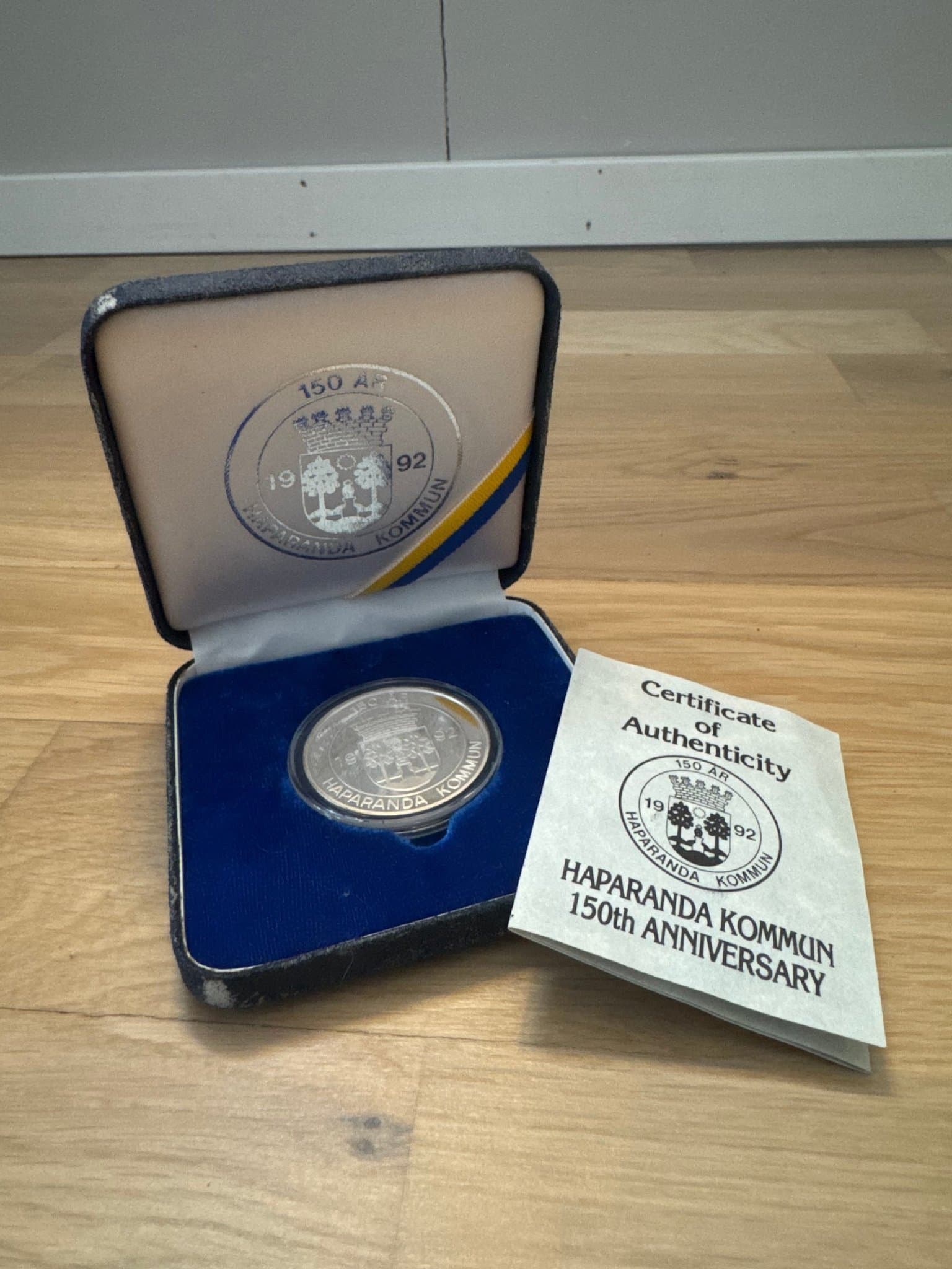 Haparanda Kommun 150 År Minnesmynt .999 silver 1 troy ounce