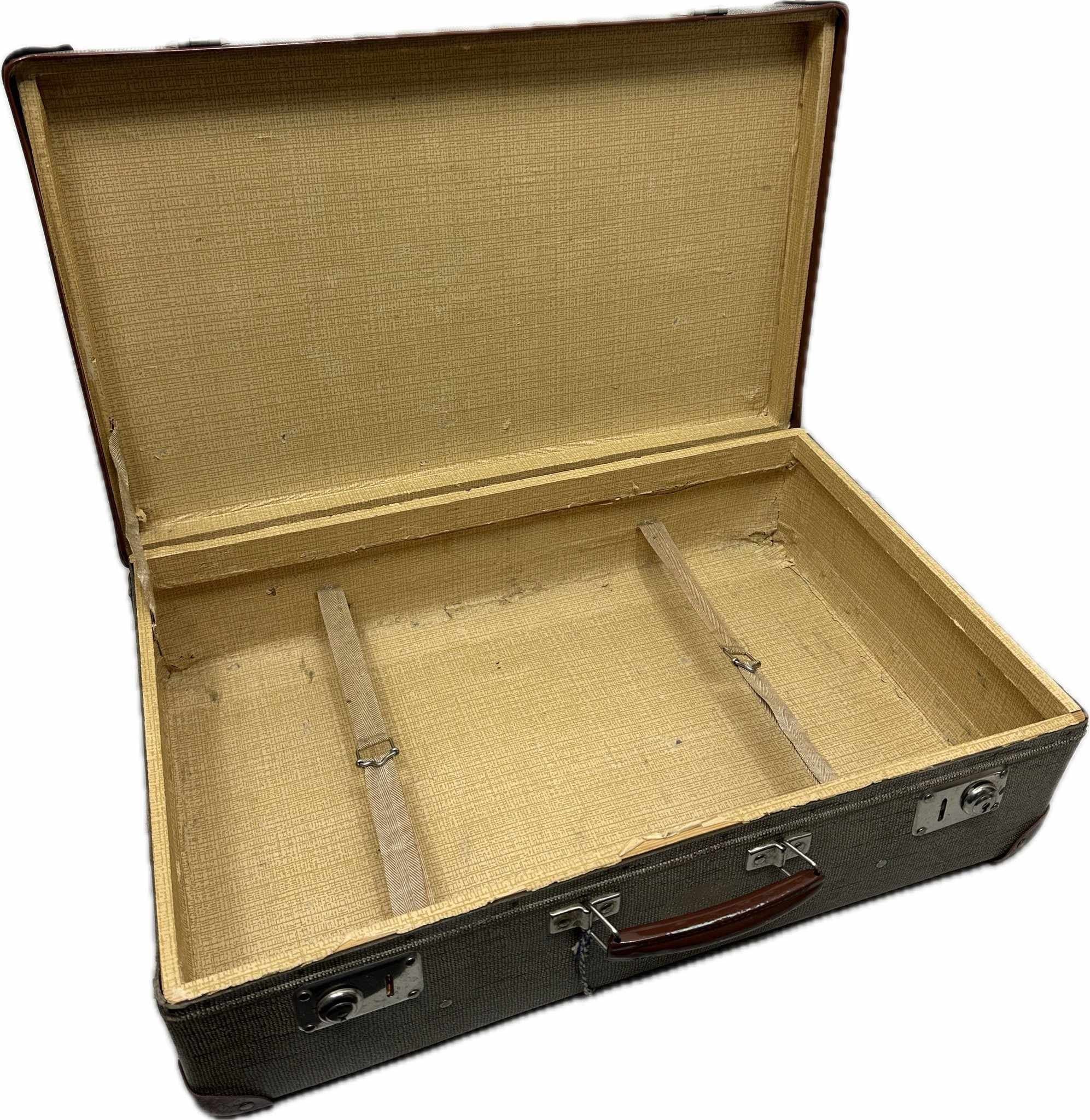 Vintage Resväska 1940-tal Travel Suitcase för Inredning Decoration hemma kontor