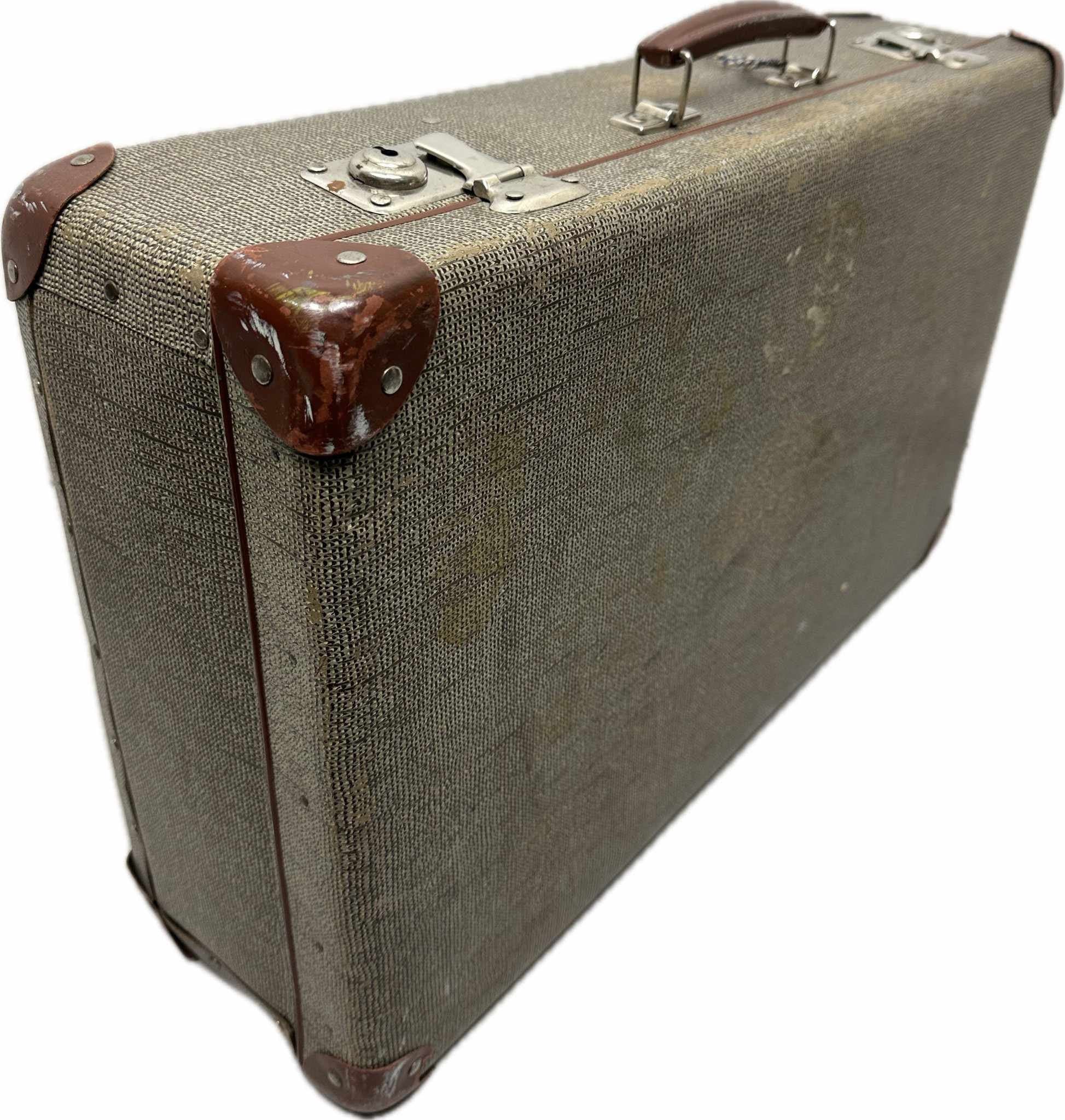 Vintage Resväska 1940-tal Travel Suitcase för Inredning Decoration hemma kontor