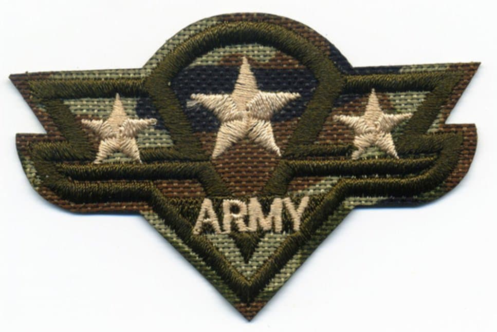 Tygmärke - Army Three Stars -