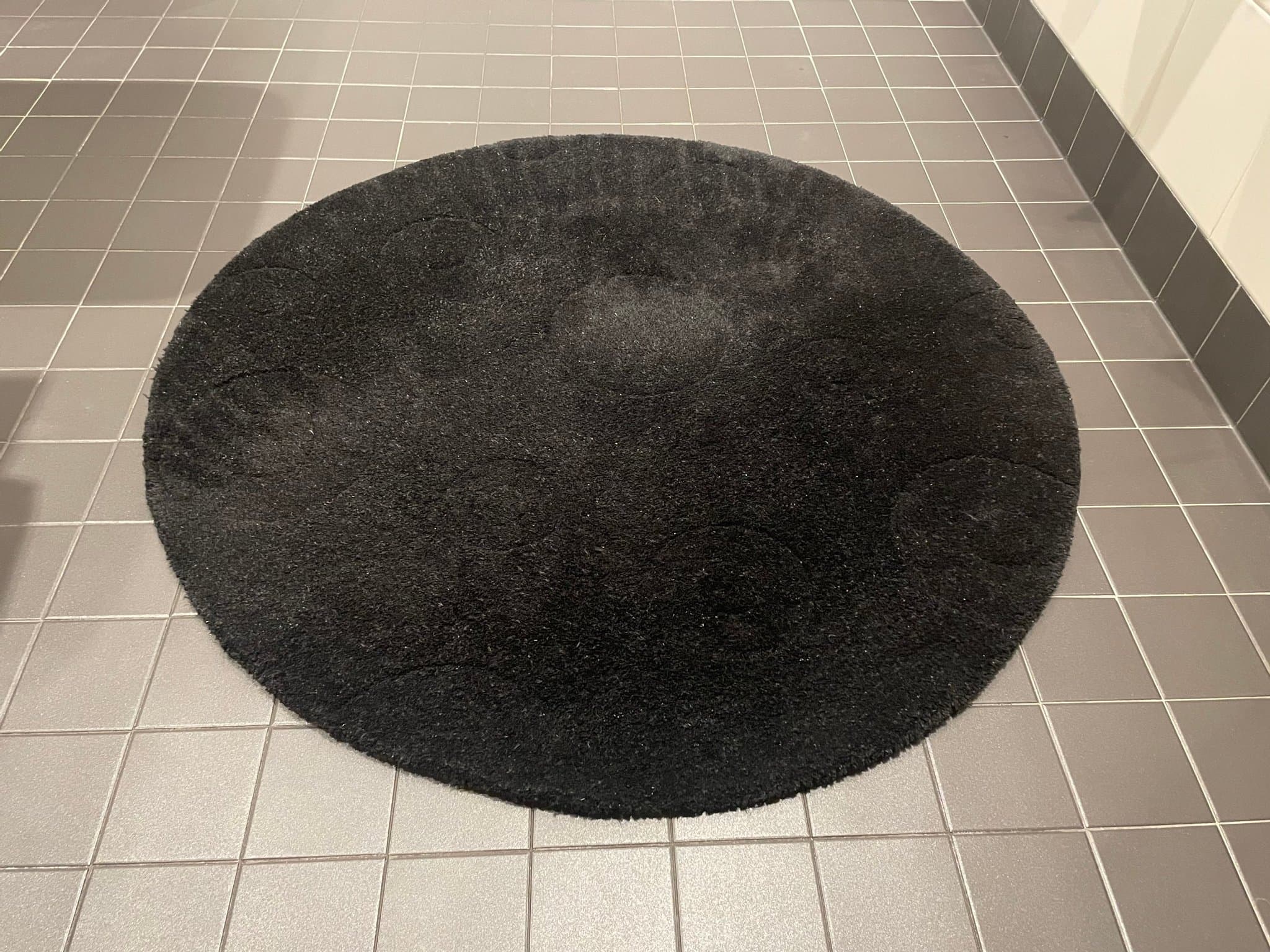 Badrumsmatta Ø 90 cm, rund, matta, ryamatta