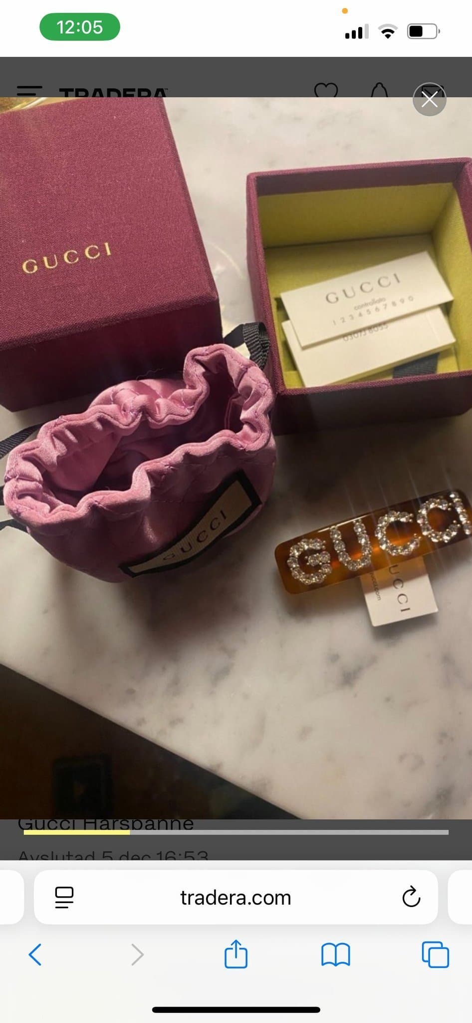 Gucci hårspänne nytt och oanvänt