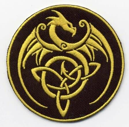 Tygmärke - Bikers Golden Dragon - PRESENT! -