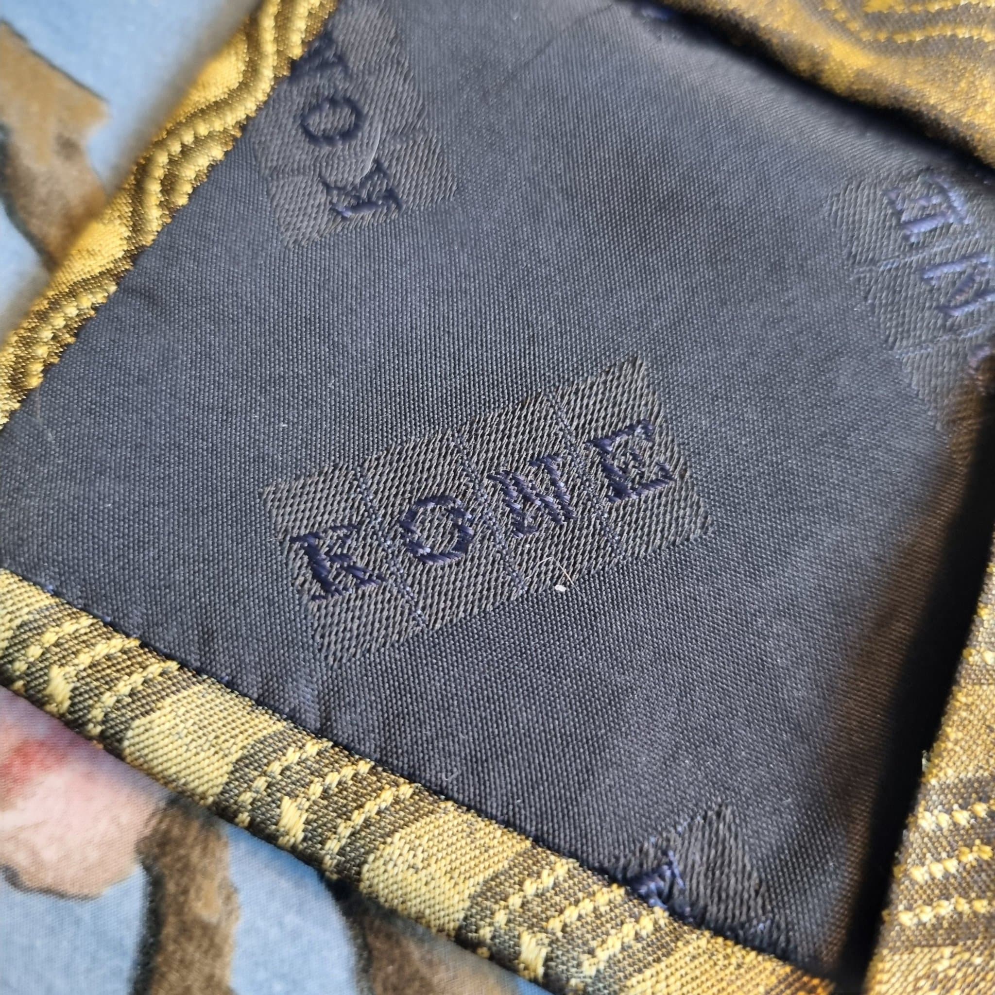 ROWE svart, vit, blå slips Kone ny oanvänd