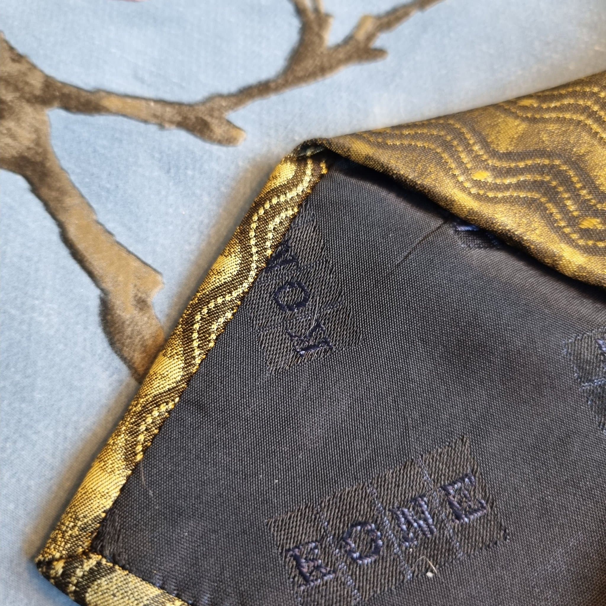 ROWE svart, vit, blå slips Kone ny oanvänd