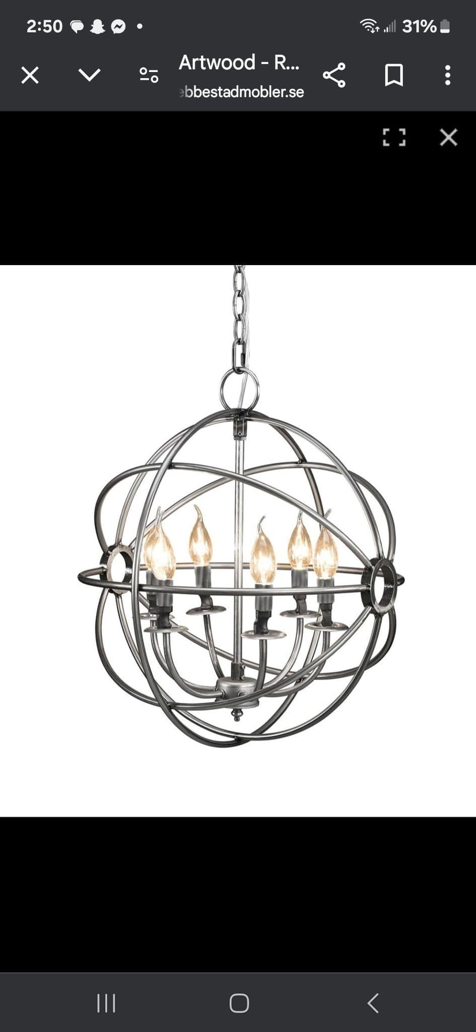 Artwood armatur i modell "Rome", kvalitetsdesign