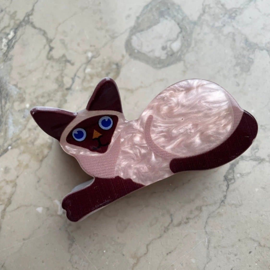 Hårklämma/hair claw - siamesisk katt