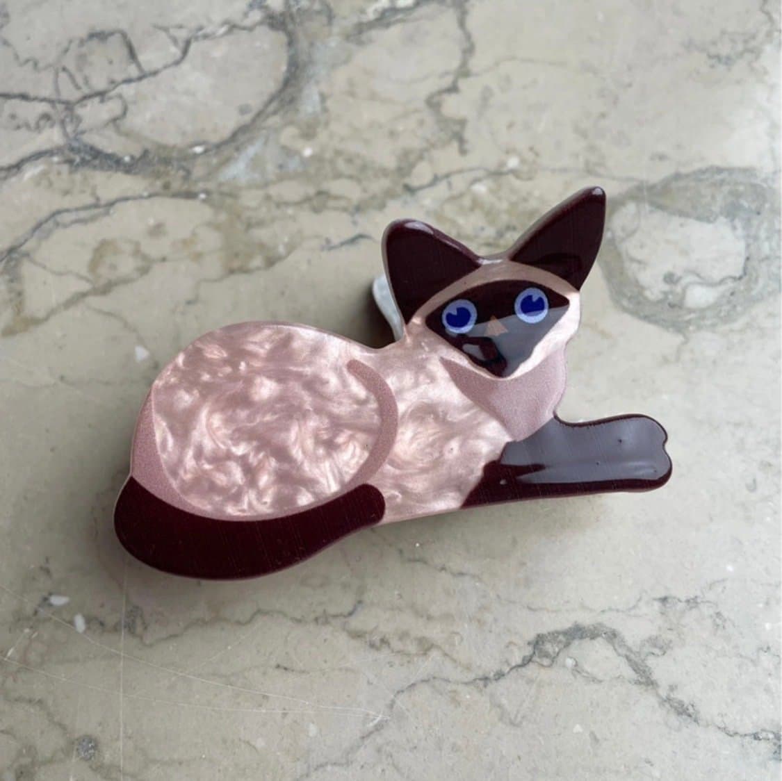 Hårklämma/hair claw - siamesisk katt