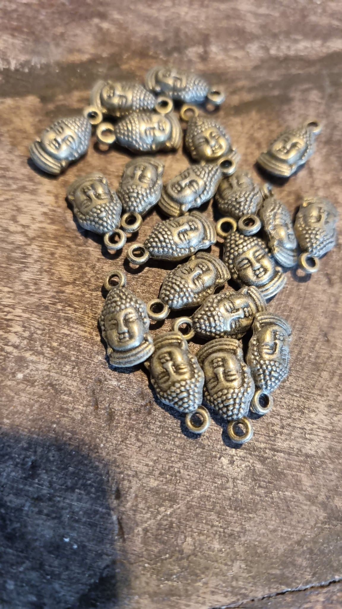 Buddha berlocker 20 stycken bronsfärgade metall