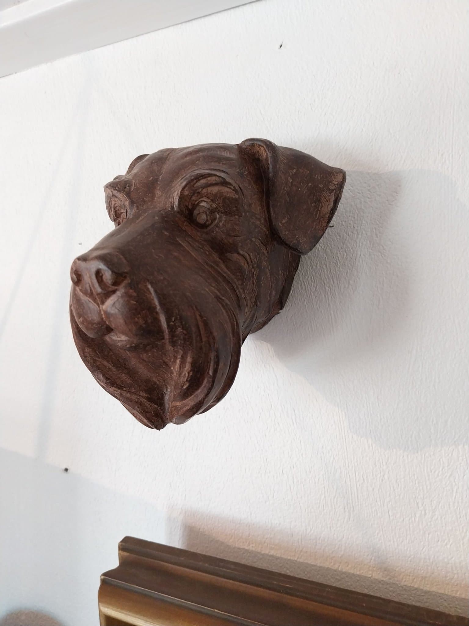 Väggdekoration / Koppelhållare - Hundhuvud, Hund