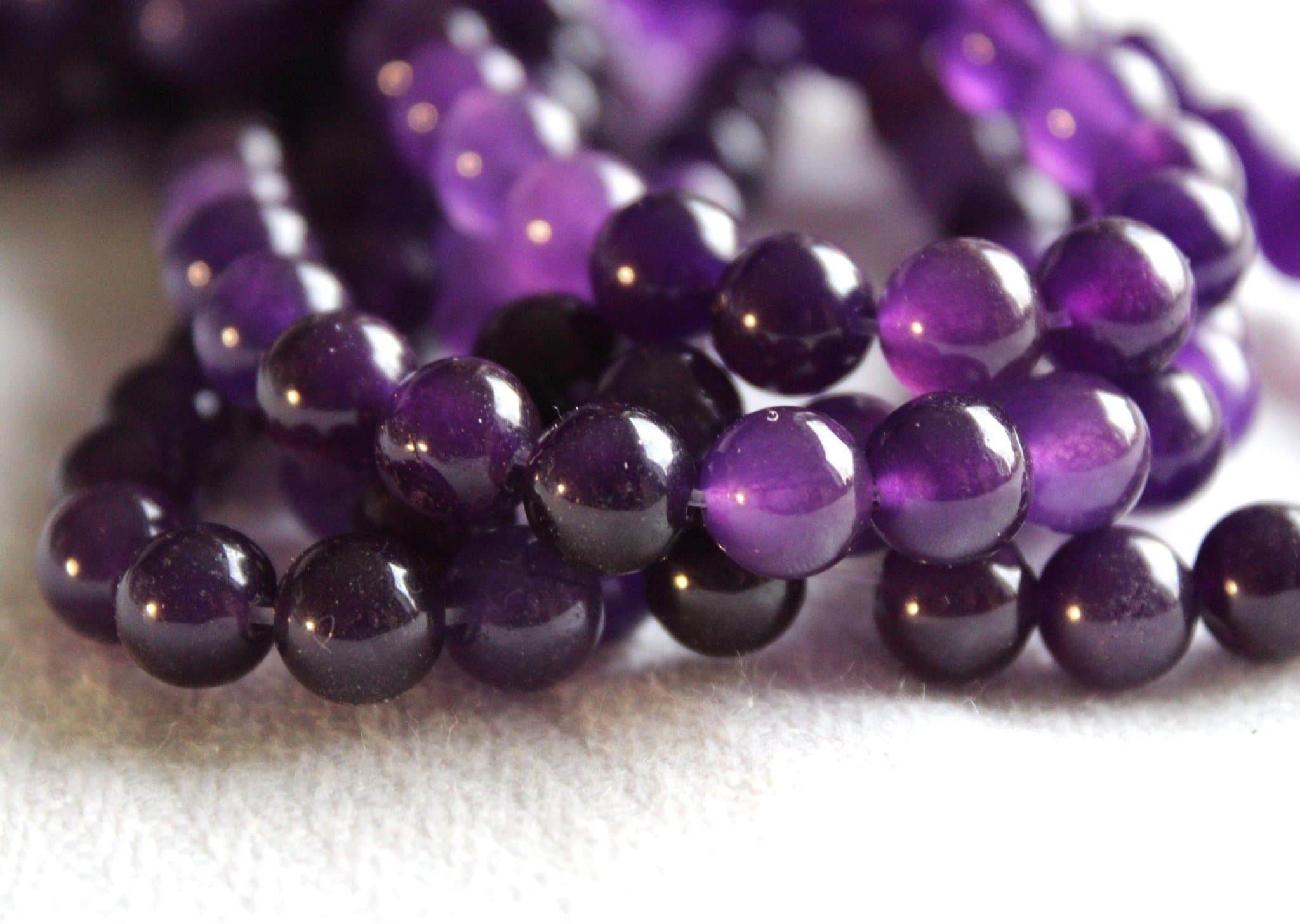 1 sträng Kvartspärlor 8 mm