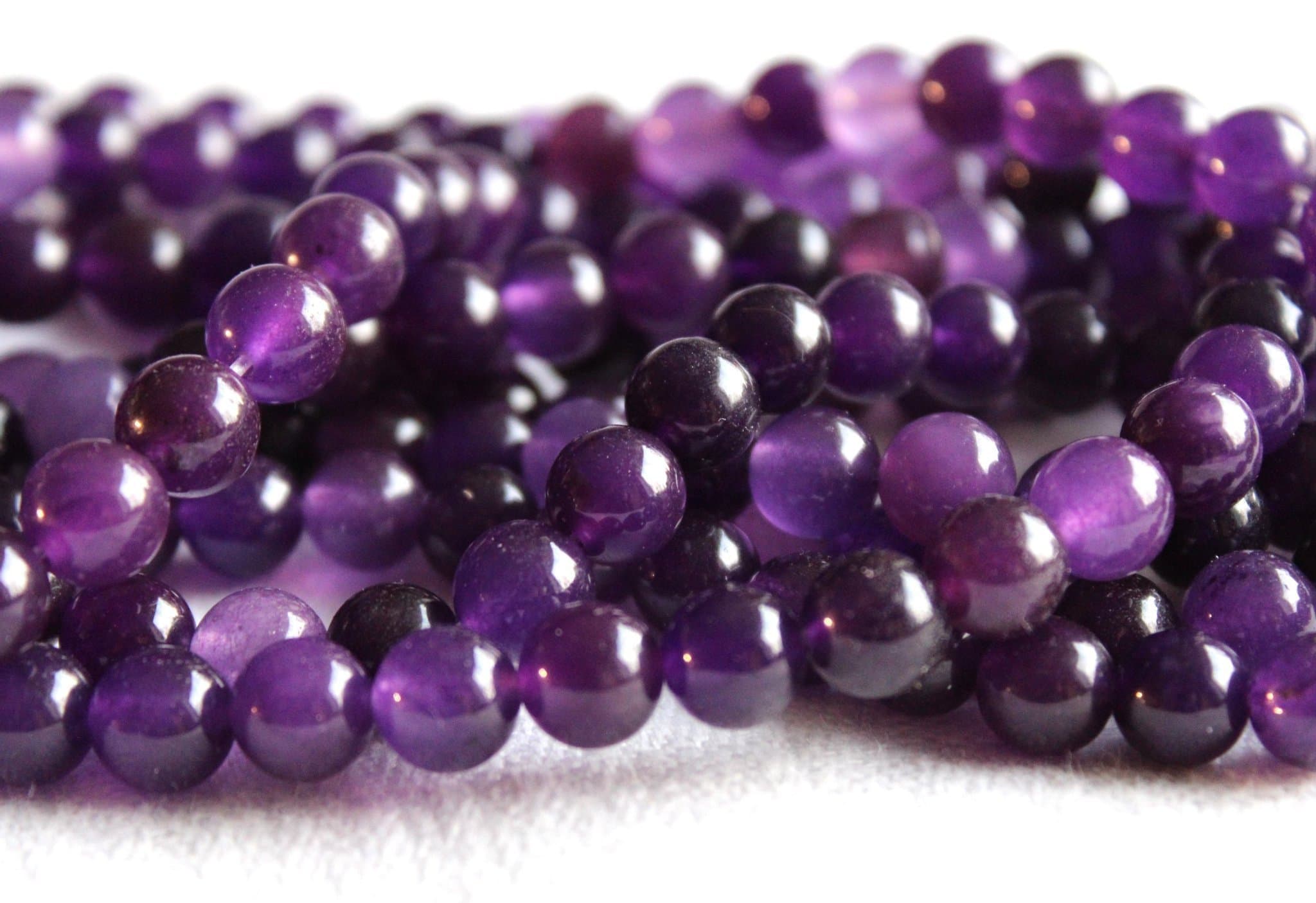 1 sträng Kvartspärlor 8 mm