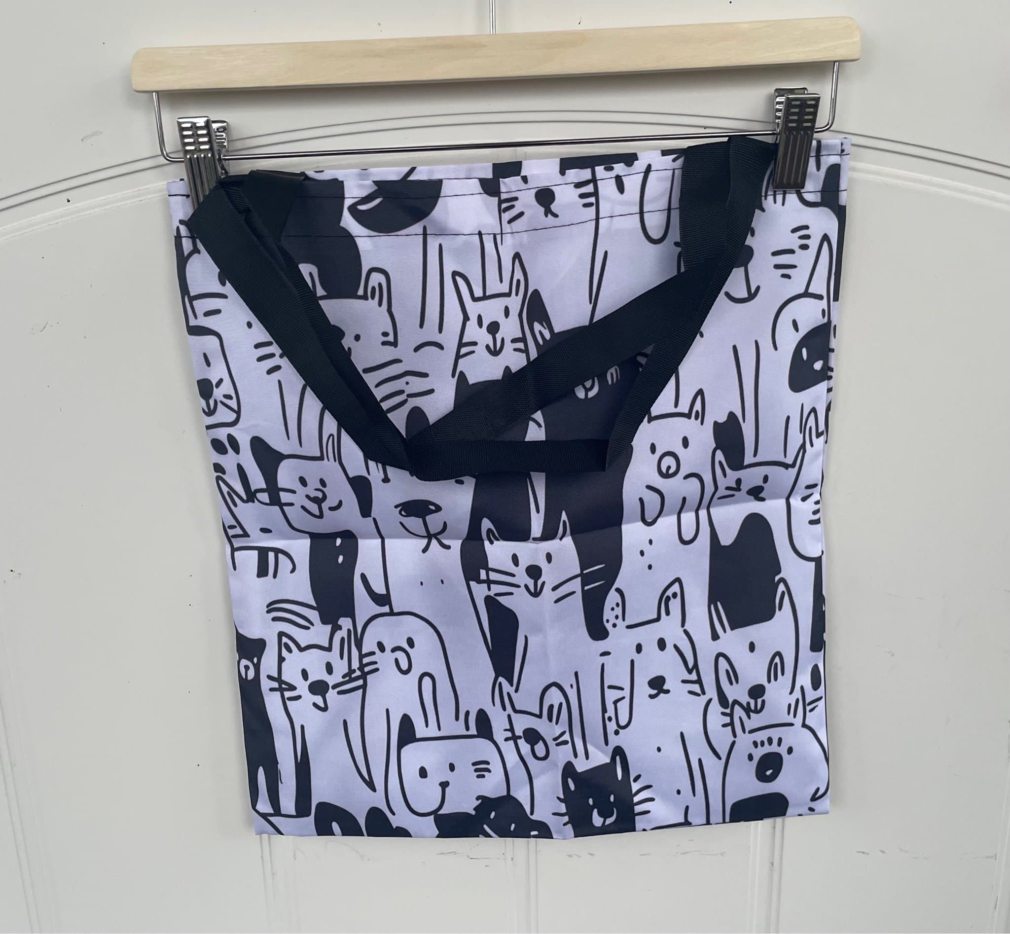 NYTT Svartvit tygväska totebag tygkasse