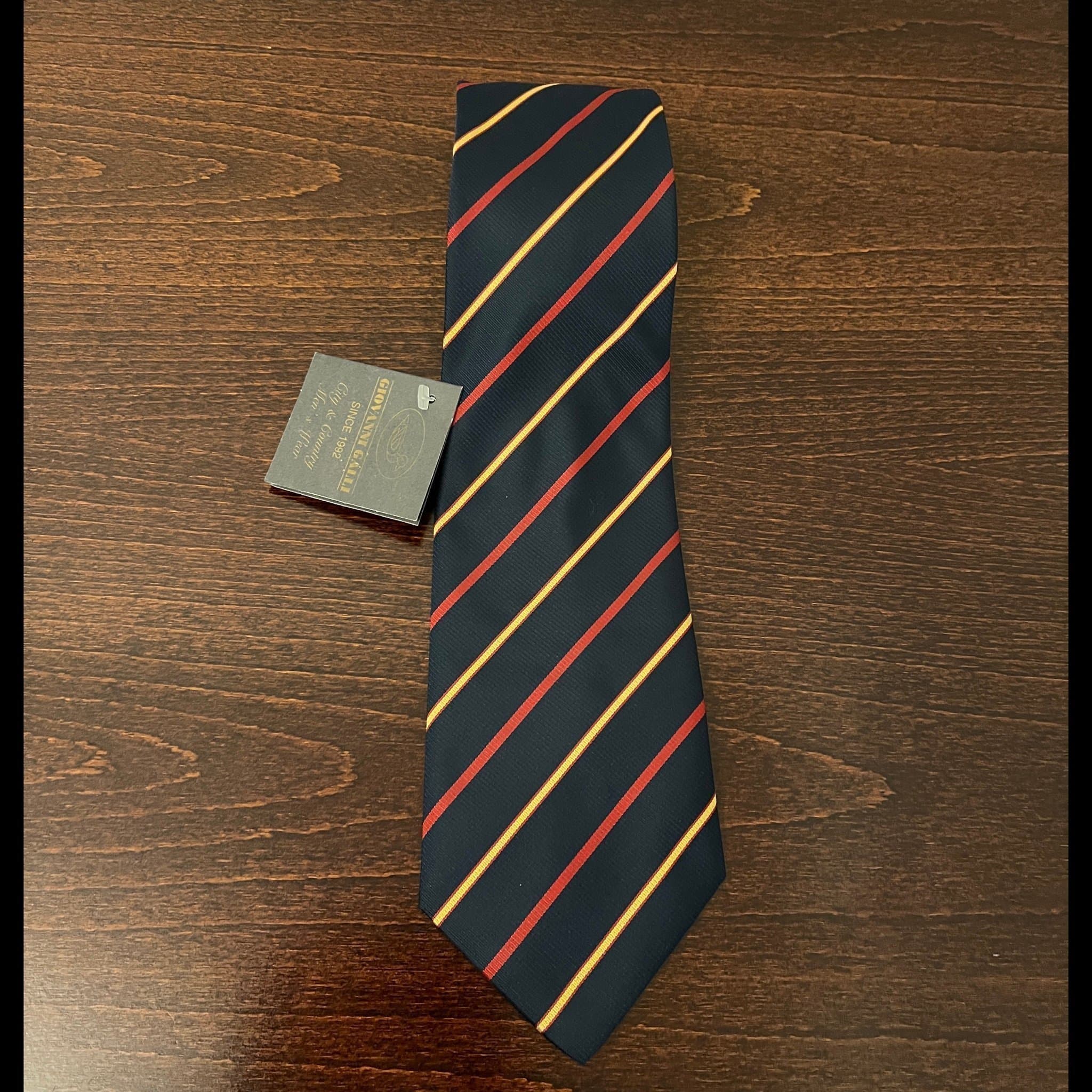 Giovanni Galli Gravata mörk blå röd gul slips ny