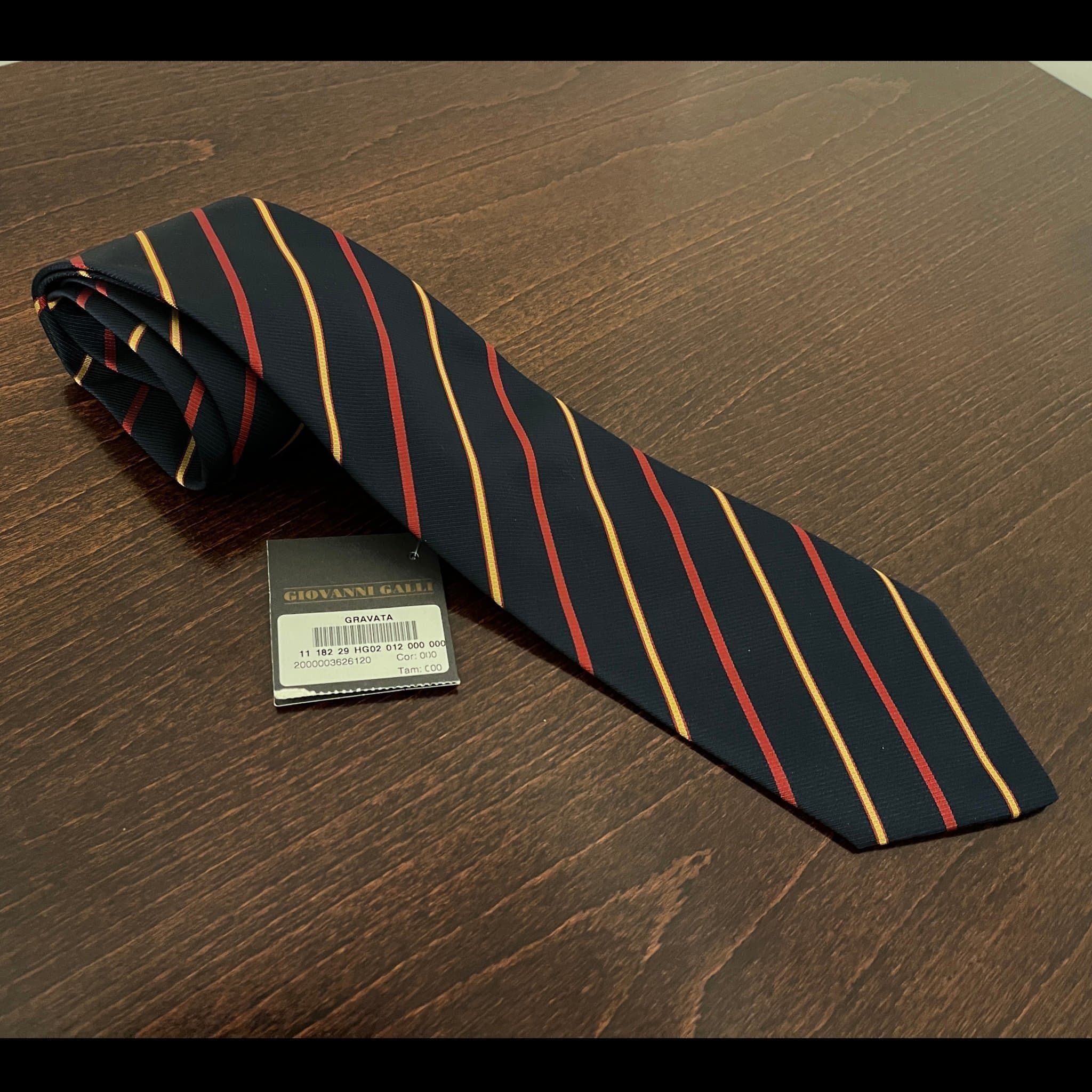 Giovanni Galli Gravata mörk blå röd gul slips ny