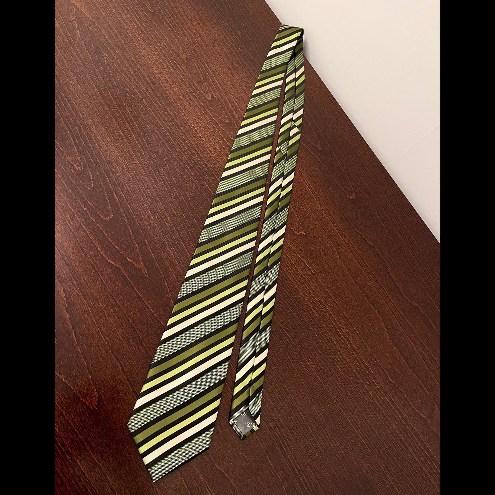 Elieno Zanetti grön slips E.Z. Retro