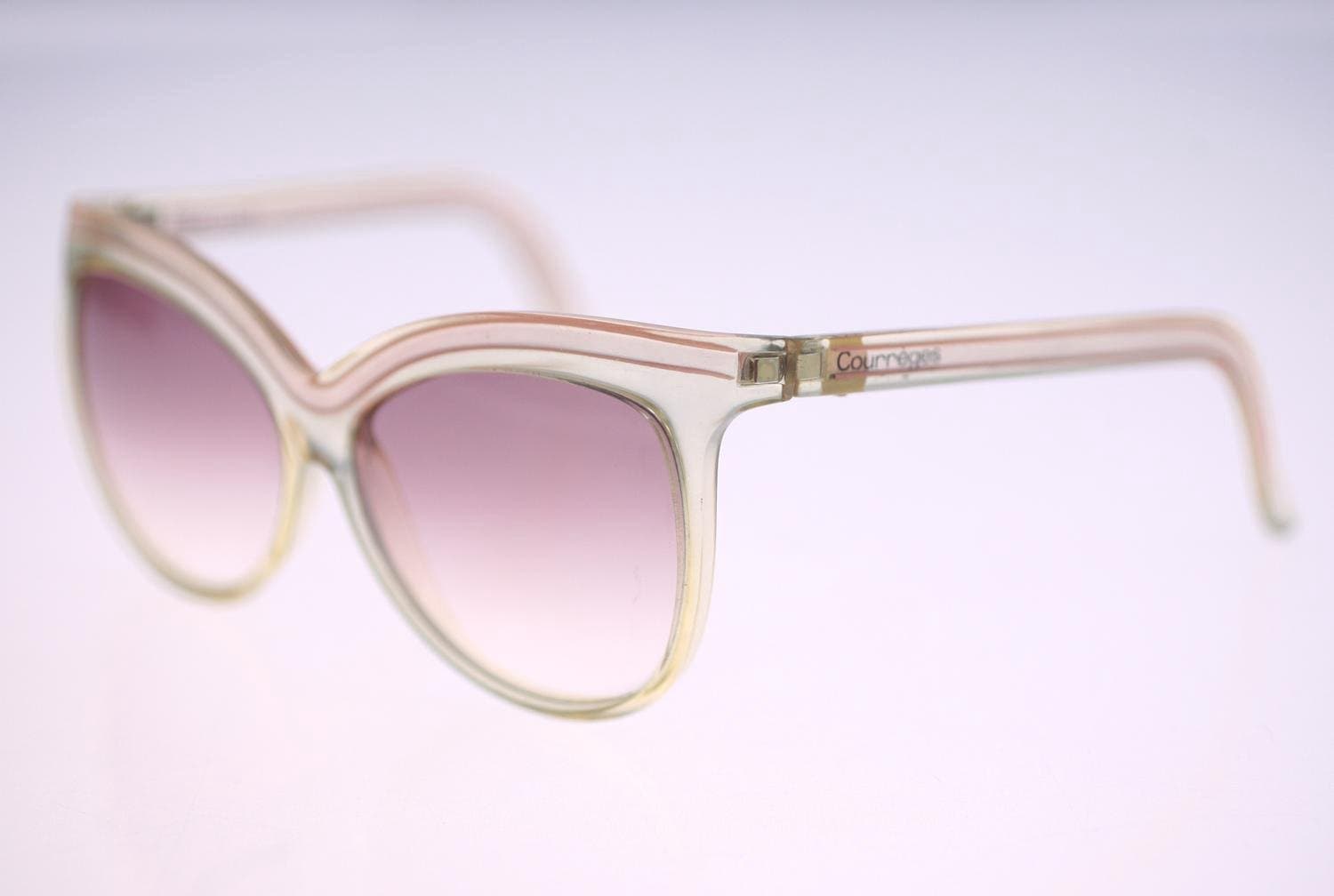 Courréges 8005 ladies handmade French oversized sunglasses - circa 1970s-32g