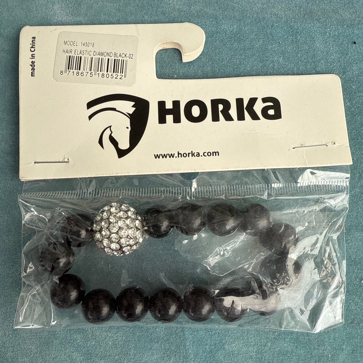Ny! Hårsnodd- Diamond- Horka- Svart / bling