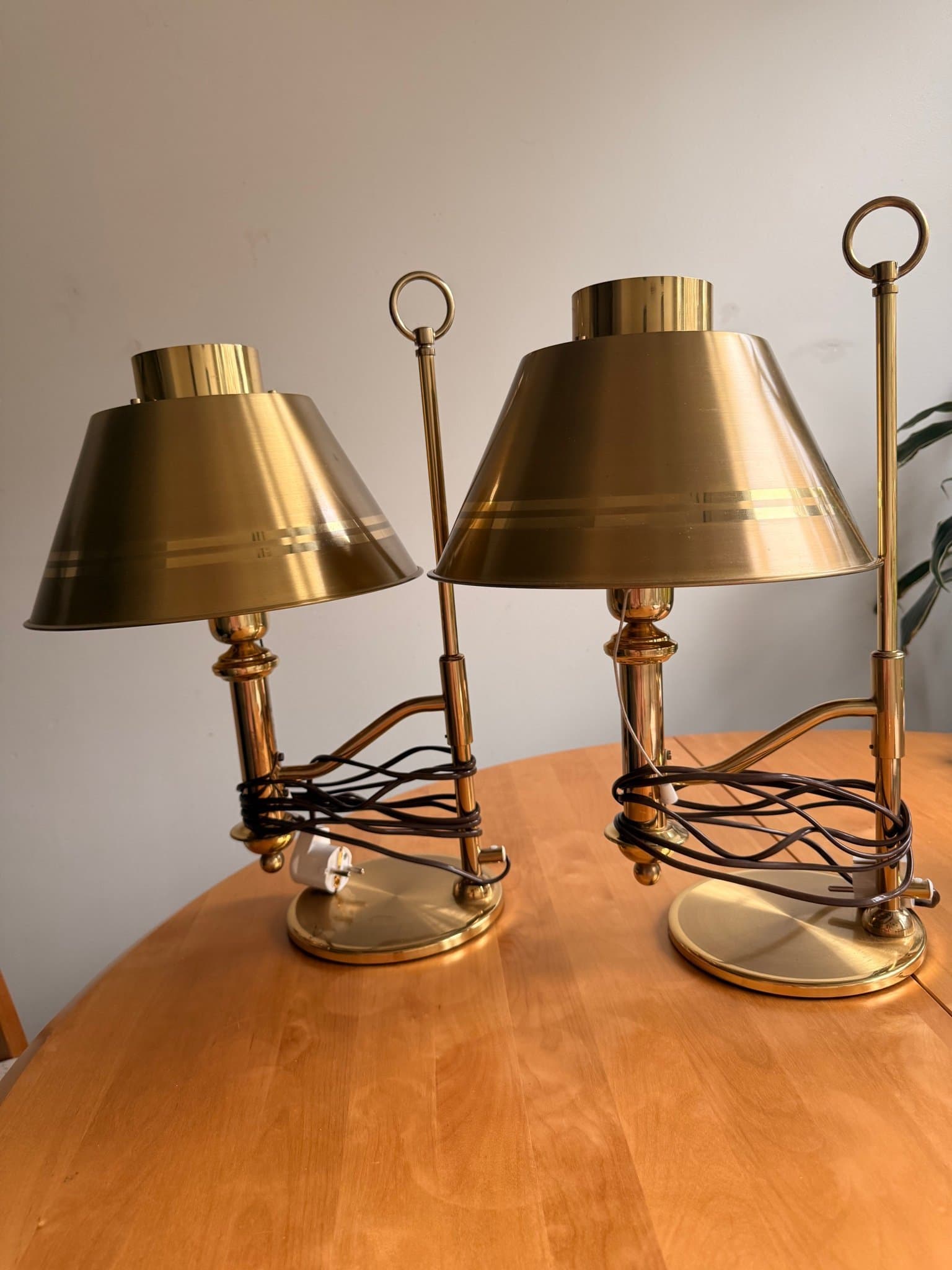 Mässing bordslampor Örsjö Lighting modell 86 set 2 st