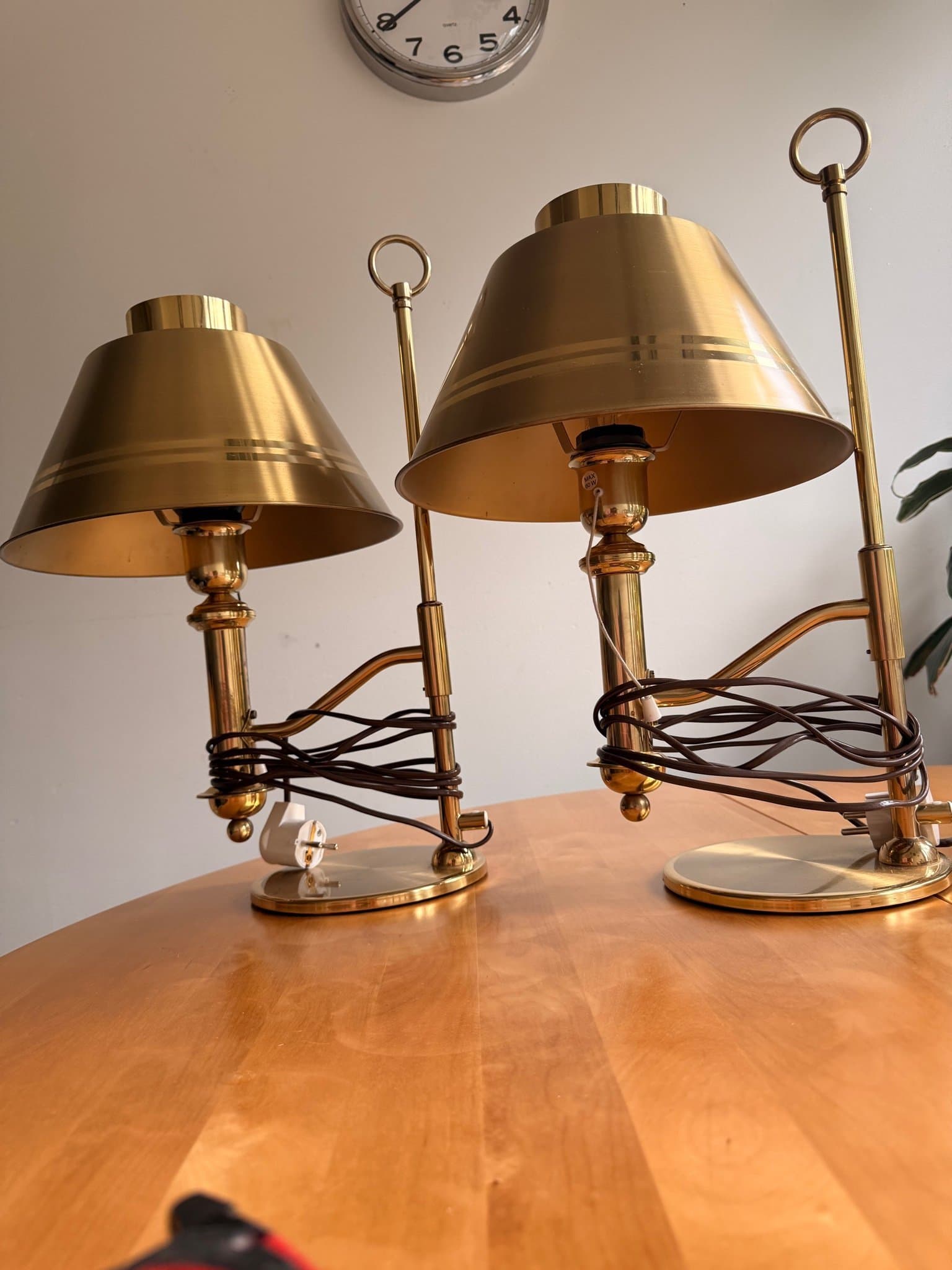 Mässing bordslampor Örsjö Lighting modell 86 set 2 st