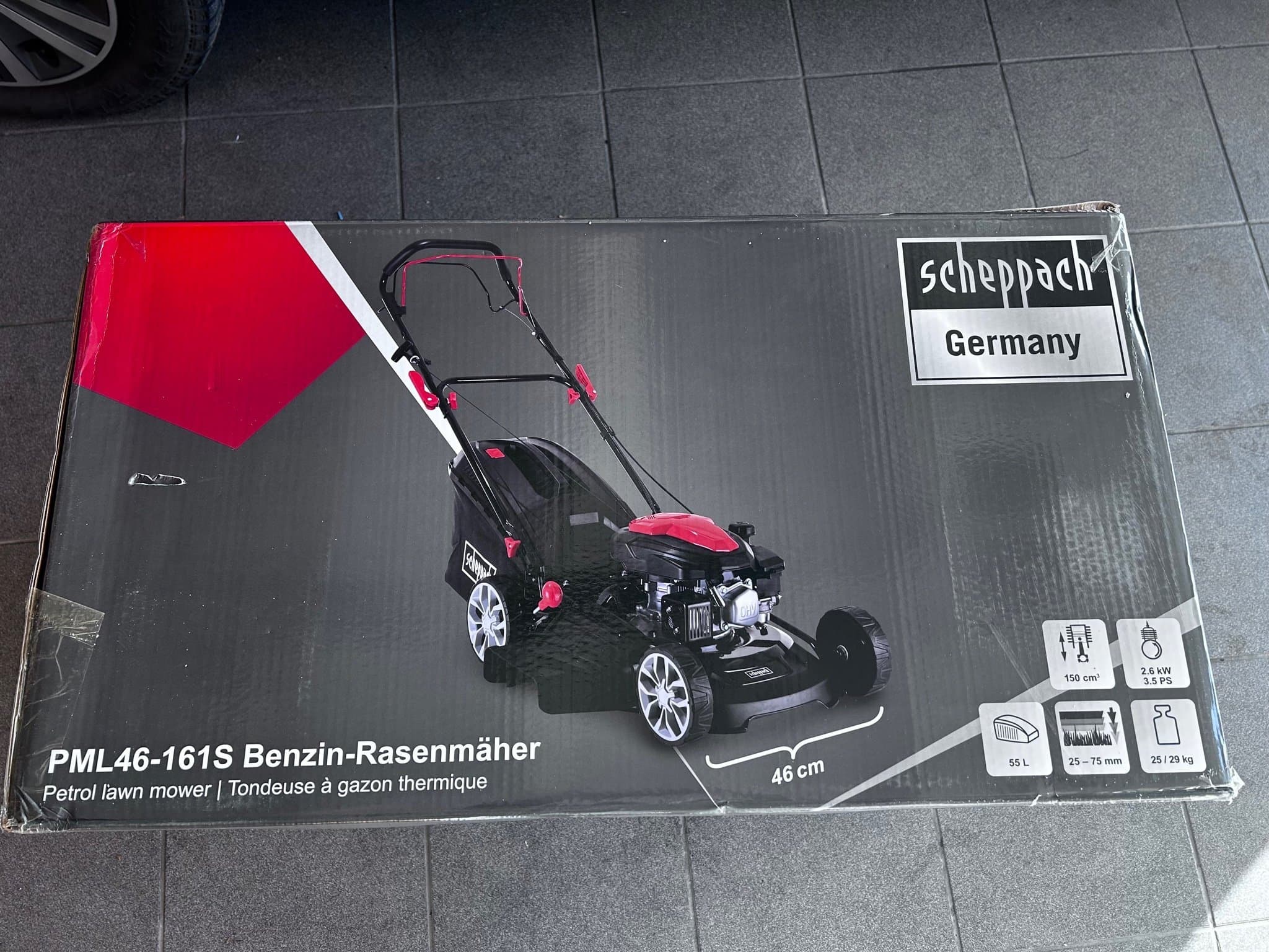 Självgående Scheppach PML46-161S Bensin-Rasenmäher