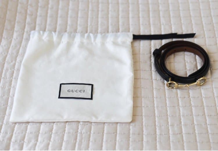 Gucci svart bälte 100 cm 1.5 cm