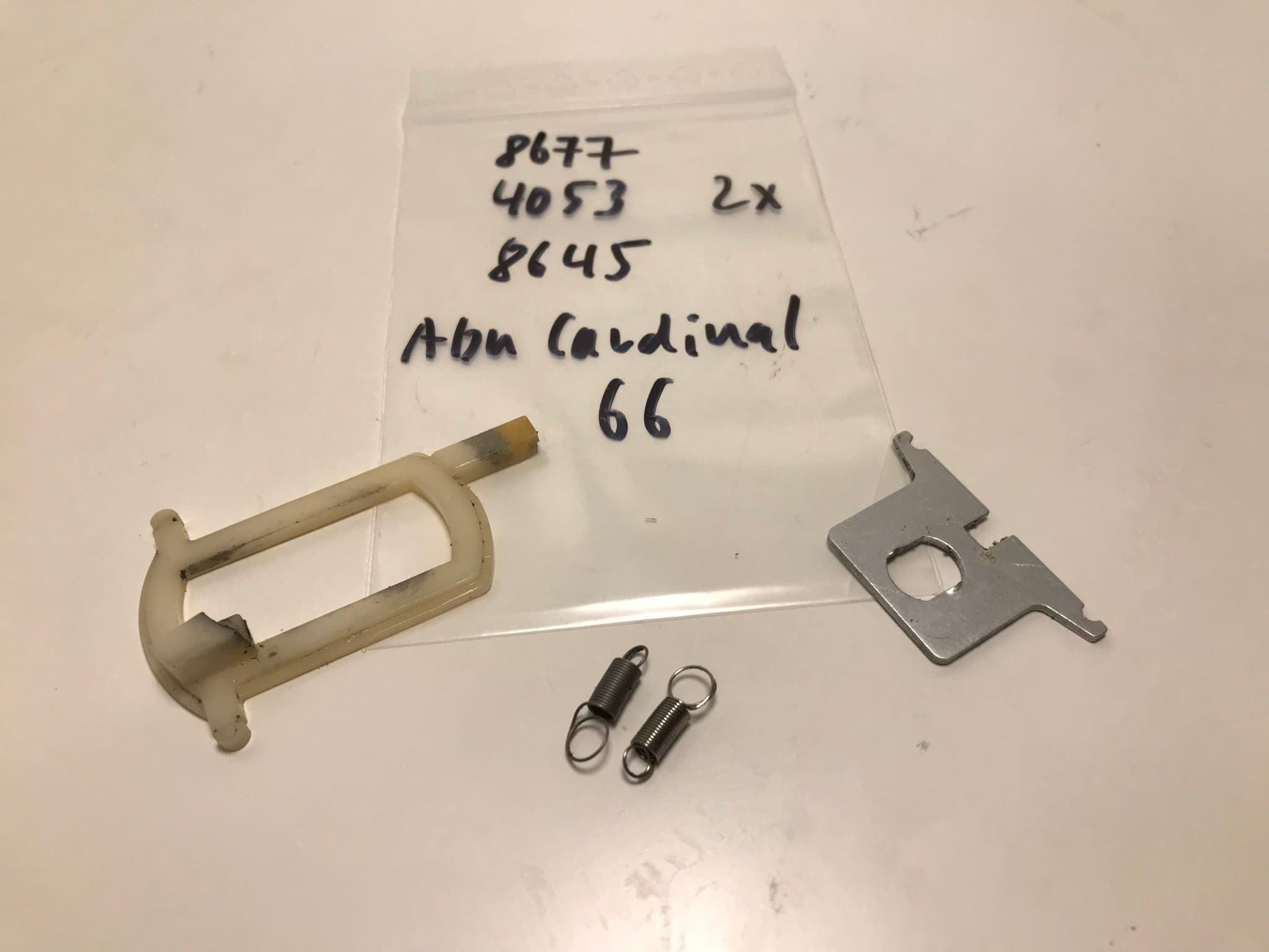 reservdel för Abu Cardinal 66 här: 8677, 4053 2x, 8645 repairkit rotor