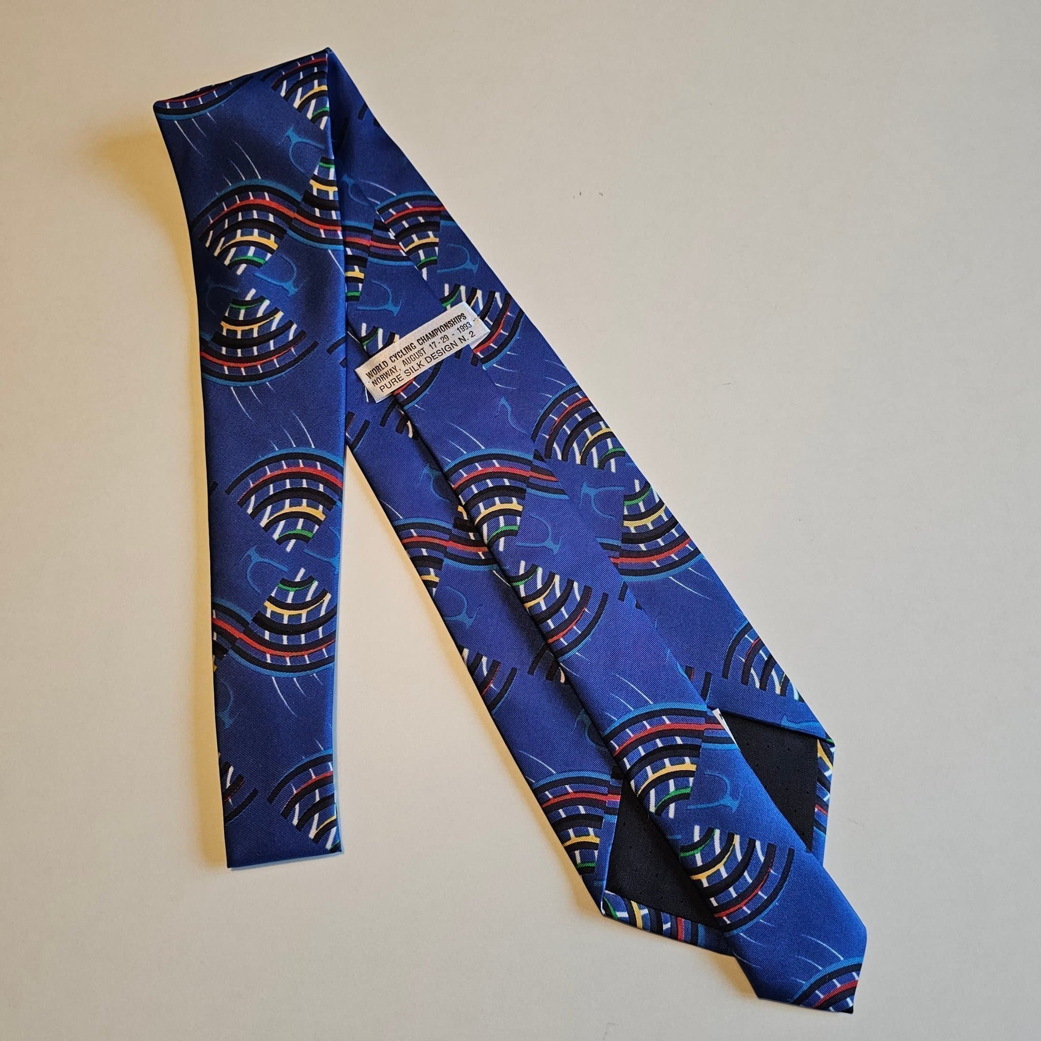 NY/OANVÄND Slips – Cykel VM 1993 Oslo – 100% ÄKTA SILKE