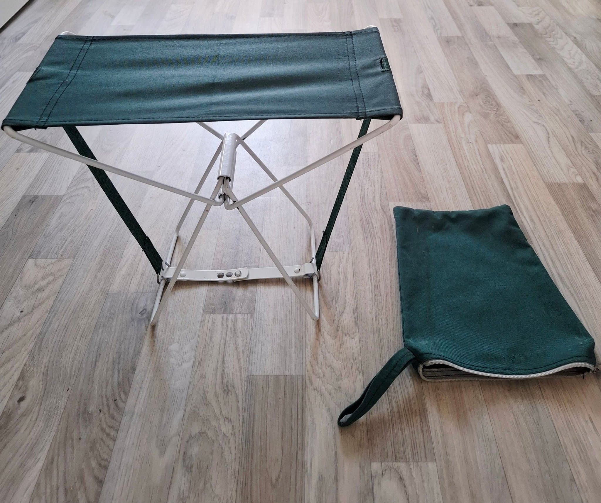 RETRO HOPFÄLLBAR STOL CAMPINGSTOL+BÄRFODRAL PICKNICK FISKE JAKT FRITID CAMPING