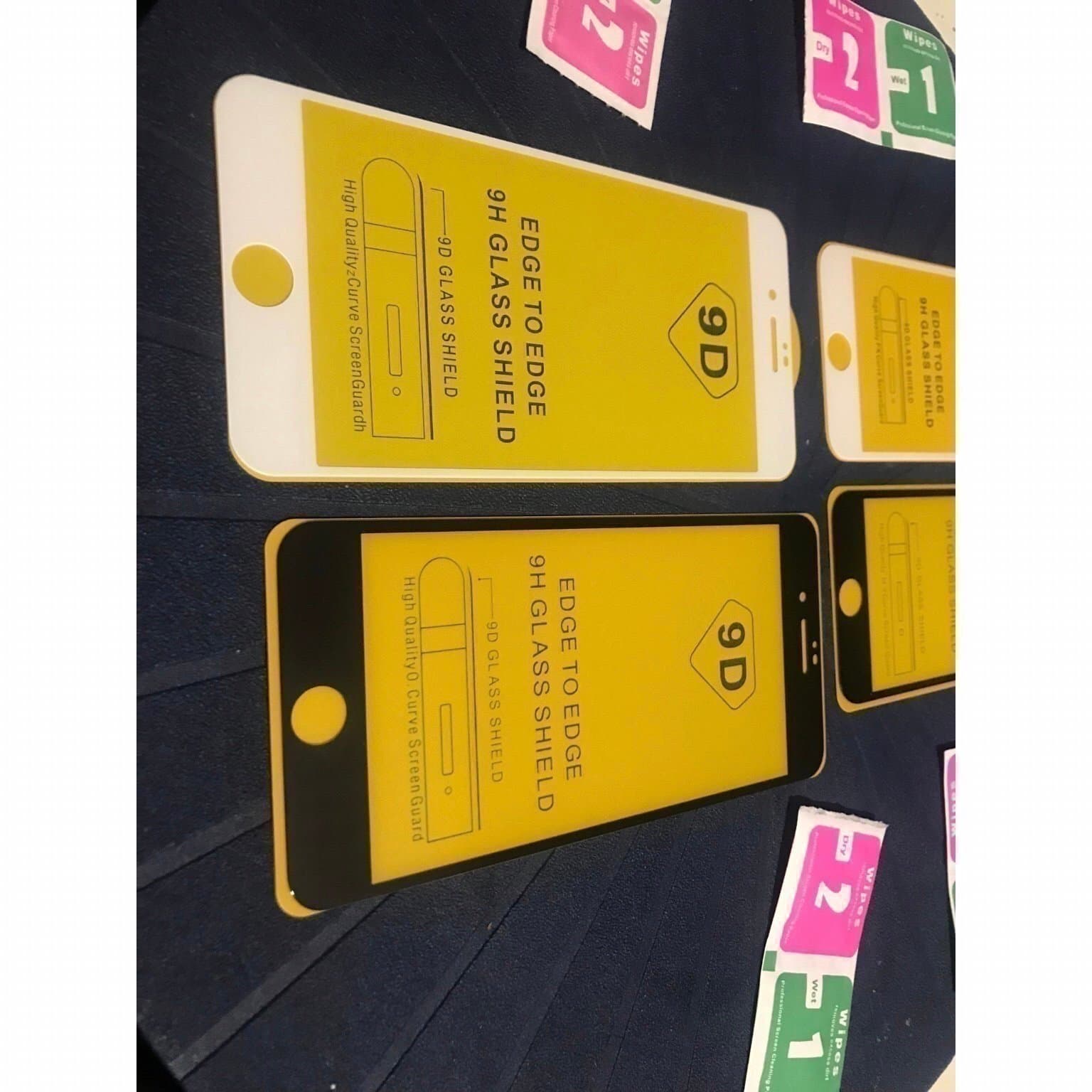 1 st iPhone 7 Skärm Display Med Glas & heltäckande härdatglas/svart