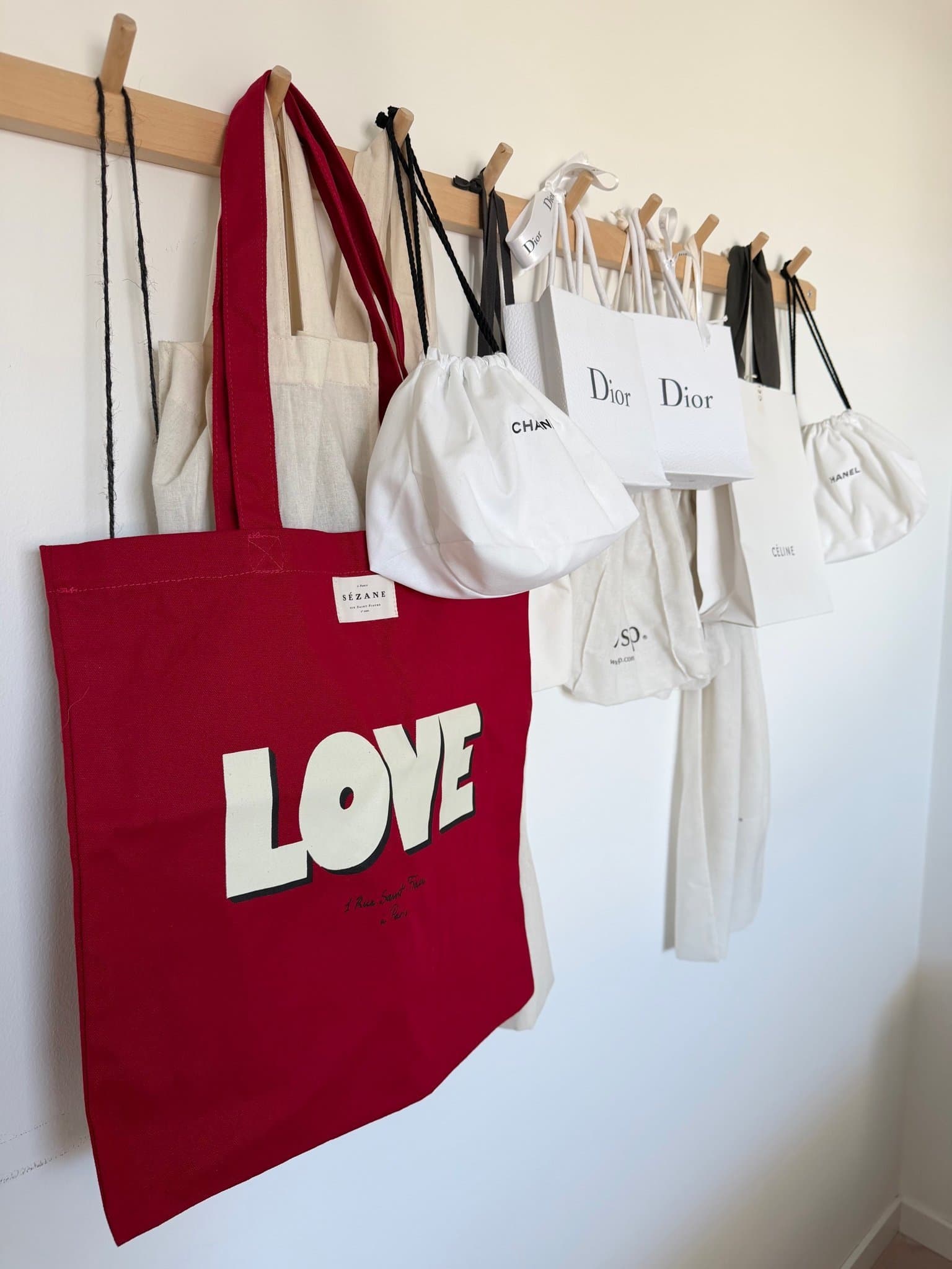 Zézane röd tygpåse