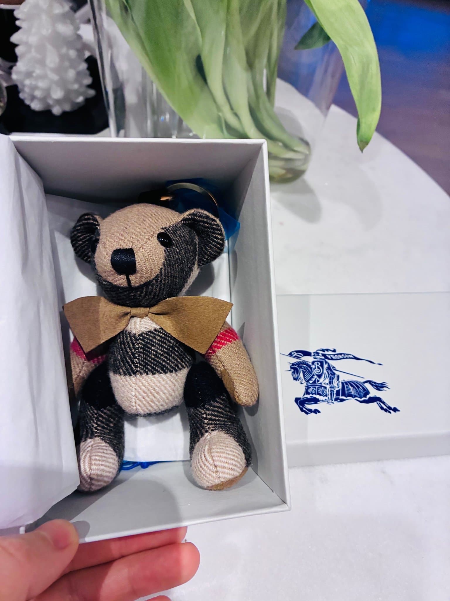 Burberry Thomas Bear Nyckelring i kashmir