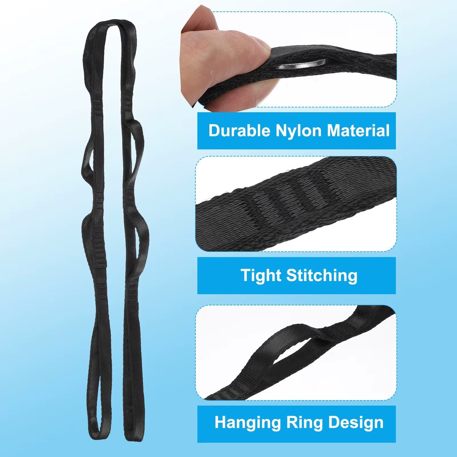 NYVARA! 2-pack Daisy Chains Yoga Hammock Förlängningsremmar Climbing Fitness