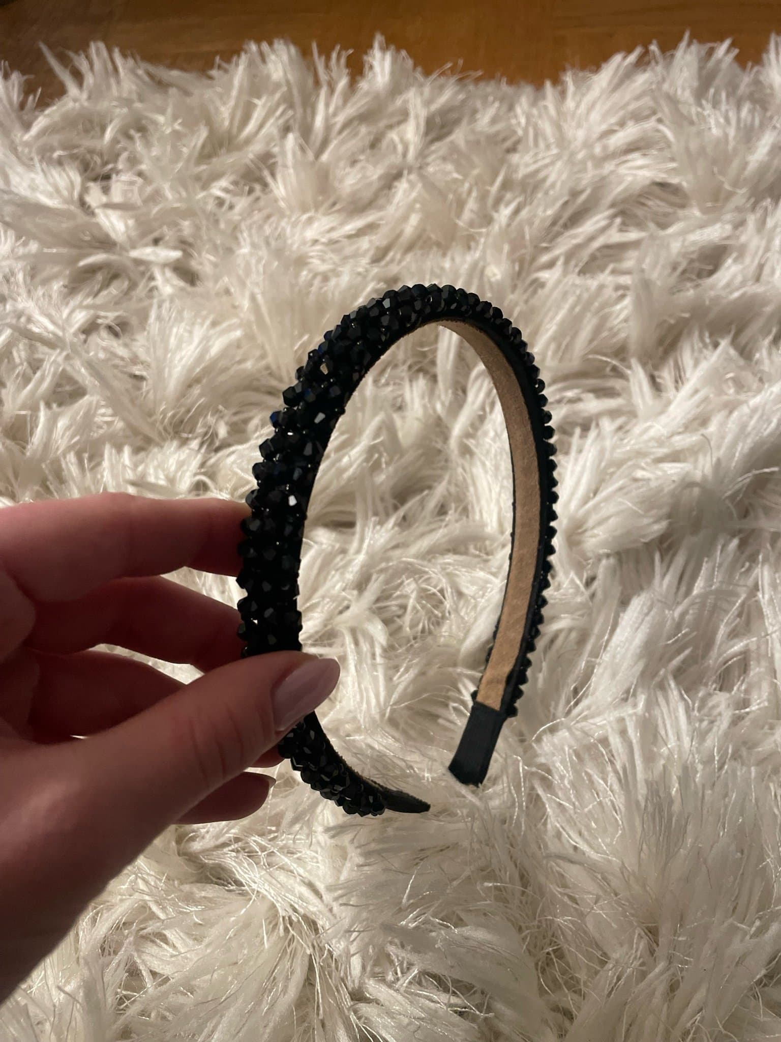 Svart glitter diadem