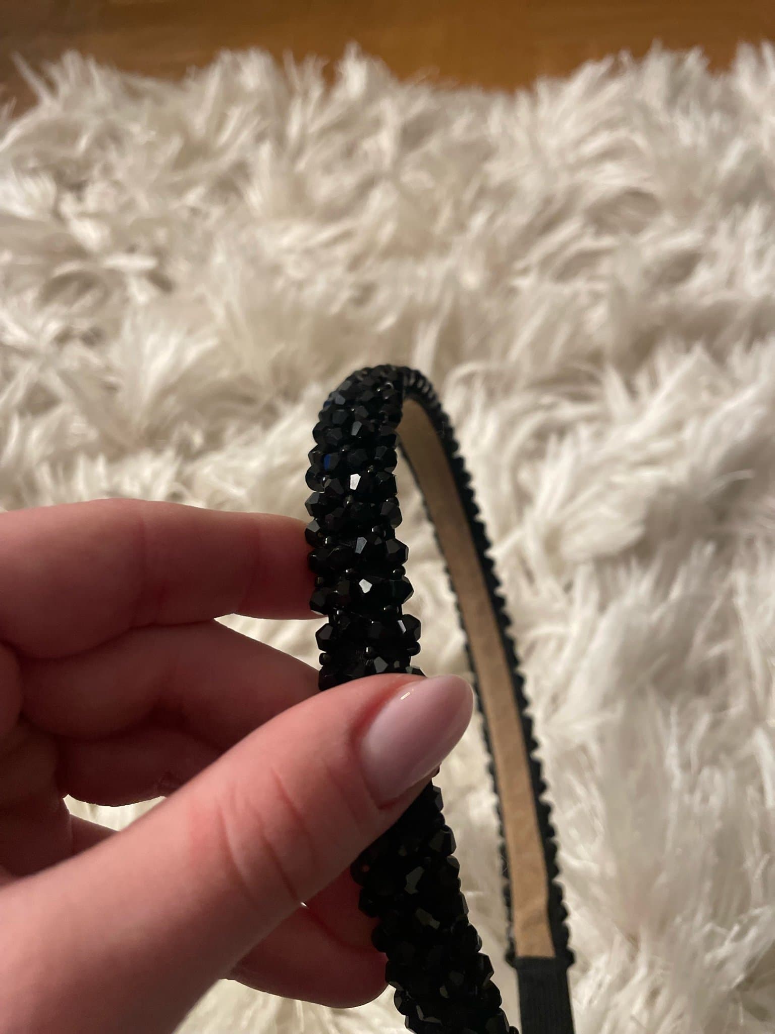 Svart glitter diadem