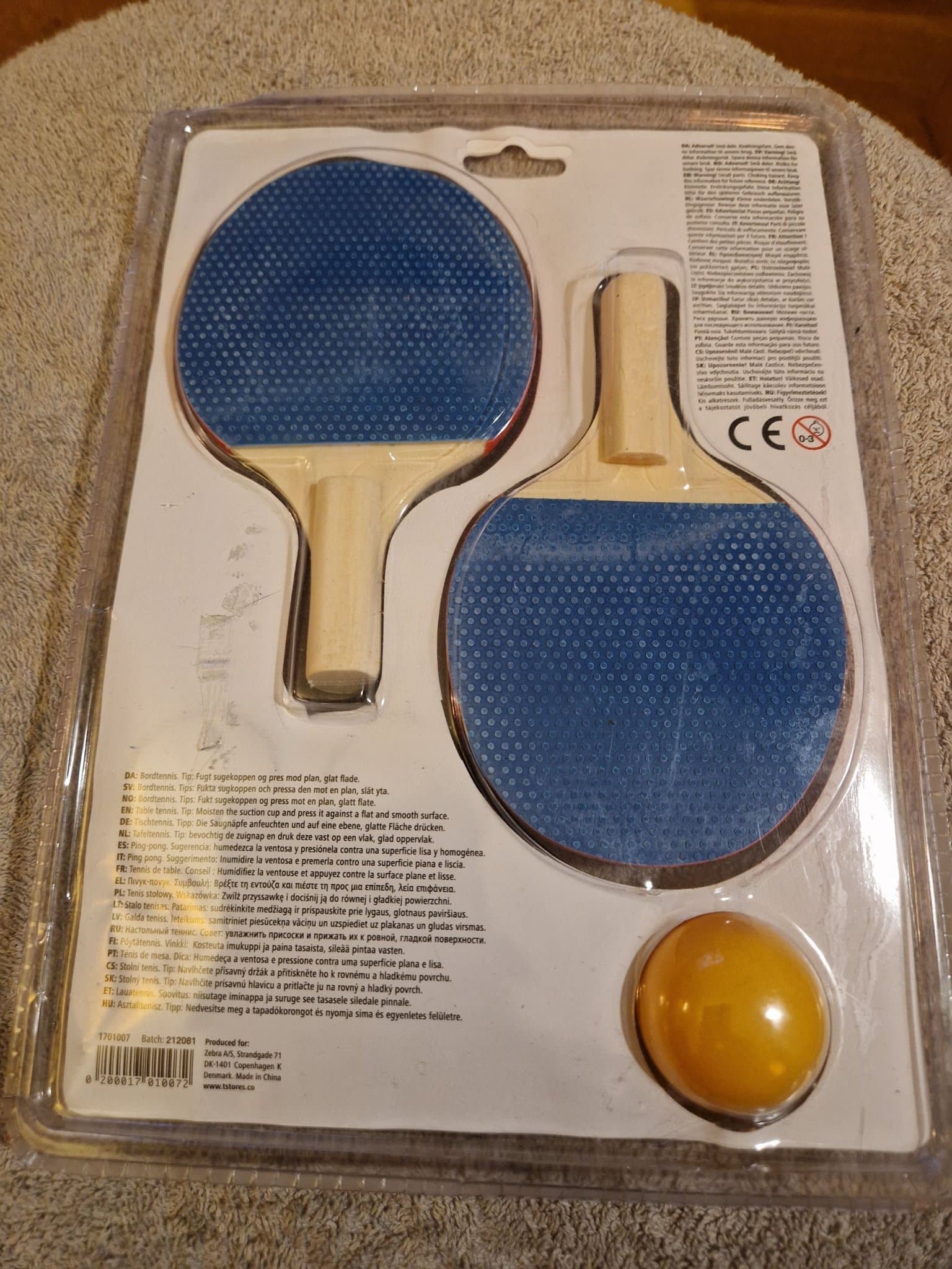 Nytt bordtennis Boll 2 rackert + Nät