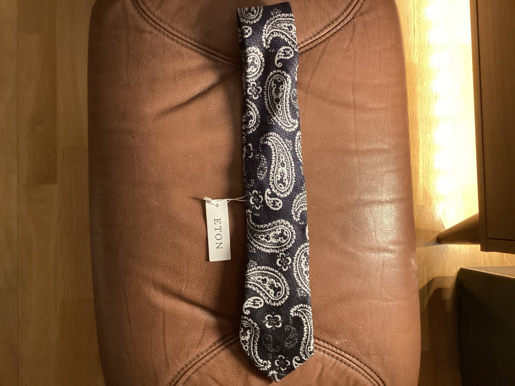 Eton mörkblå slips