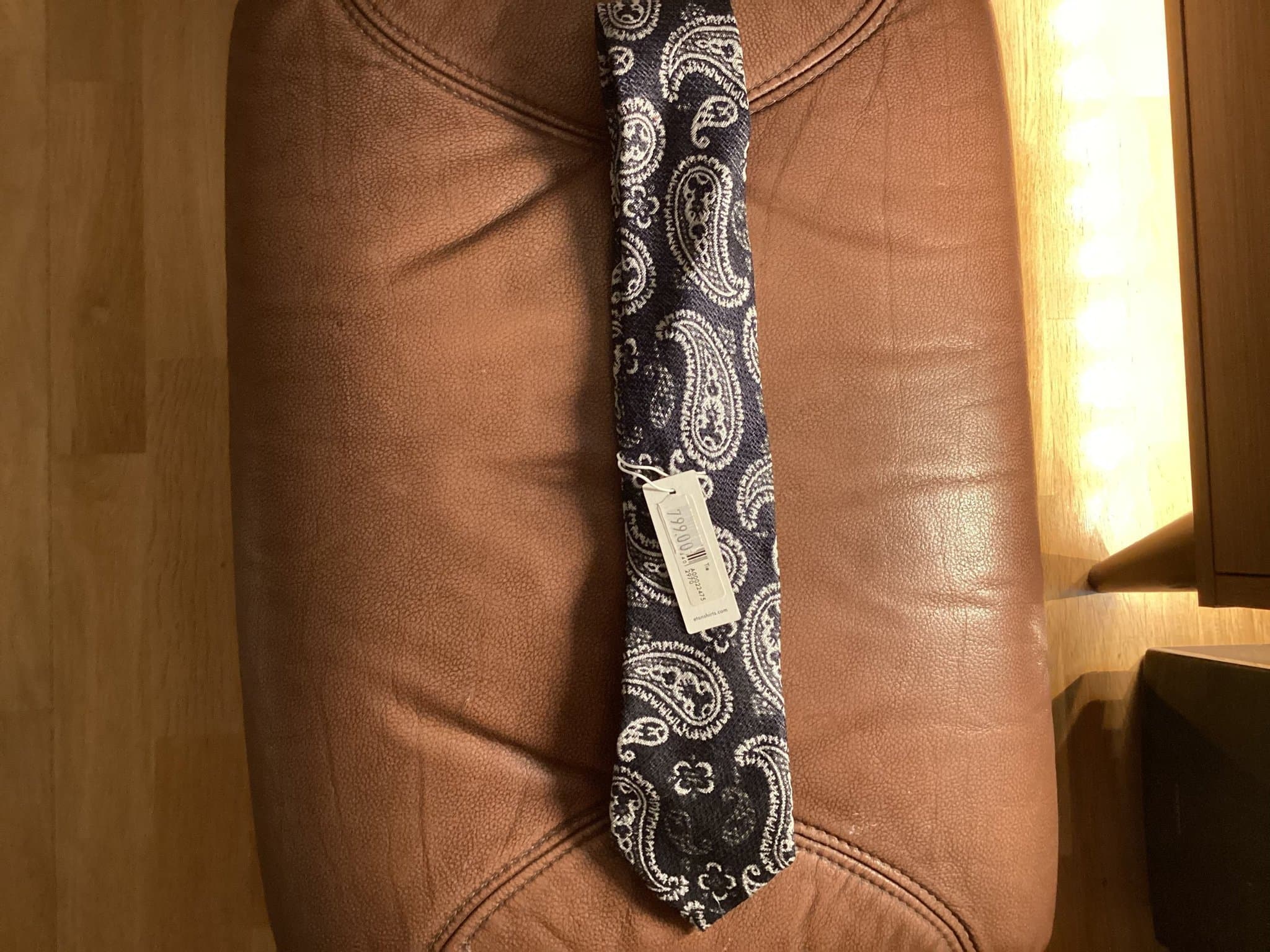 Eton mörkblå slips